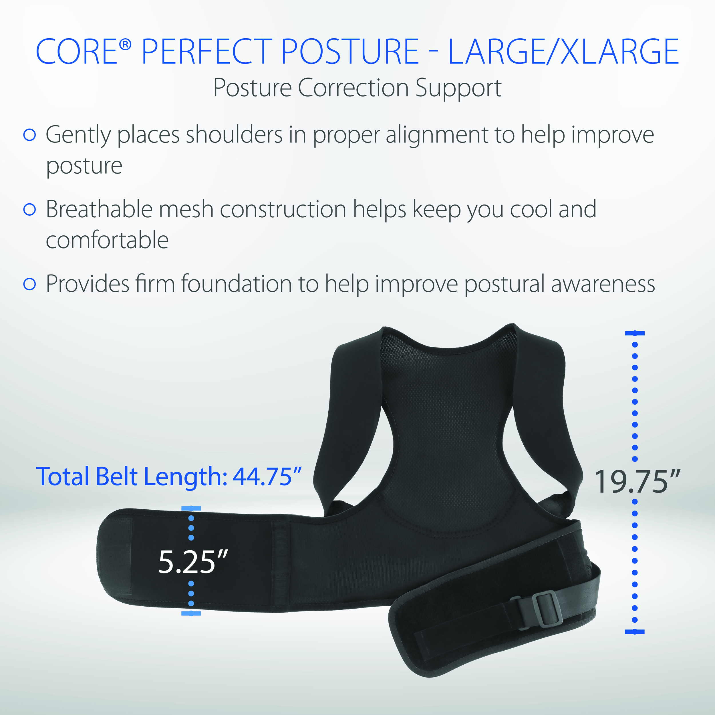 Core Products Perfect Posture Corrector, Fully Adjustable, Breathable Shoulder - Picture 15 of 31