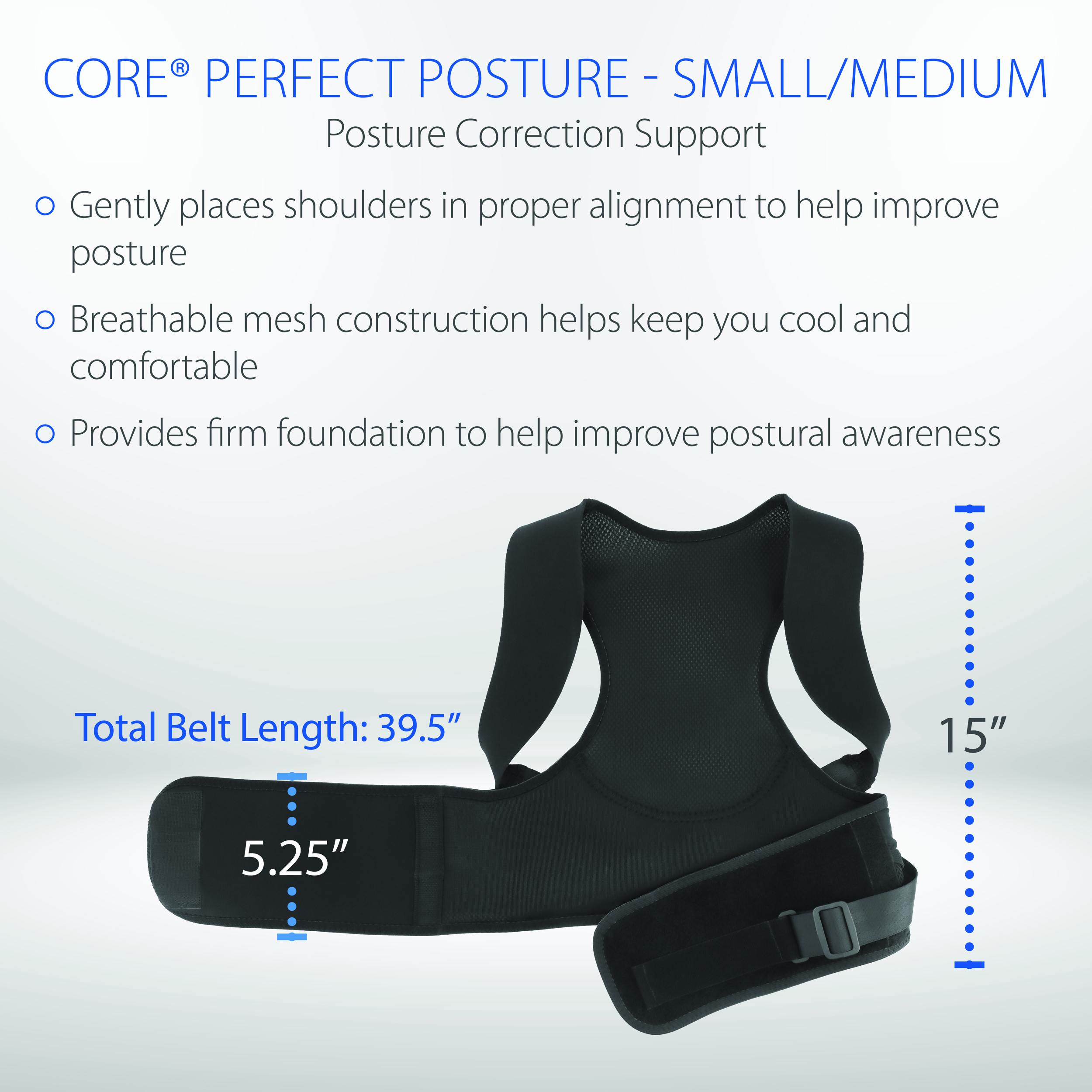 Core Products Perfect Posture Corrector, Fully Adjustable, Breathable Shoulder - Picture 23 of 31