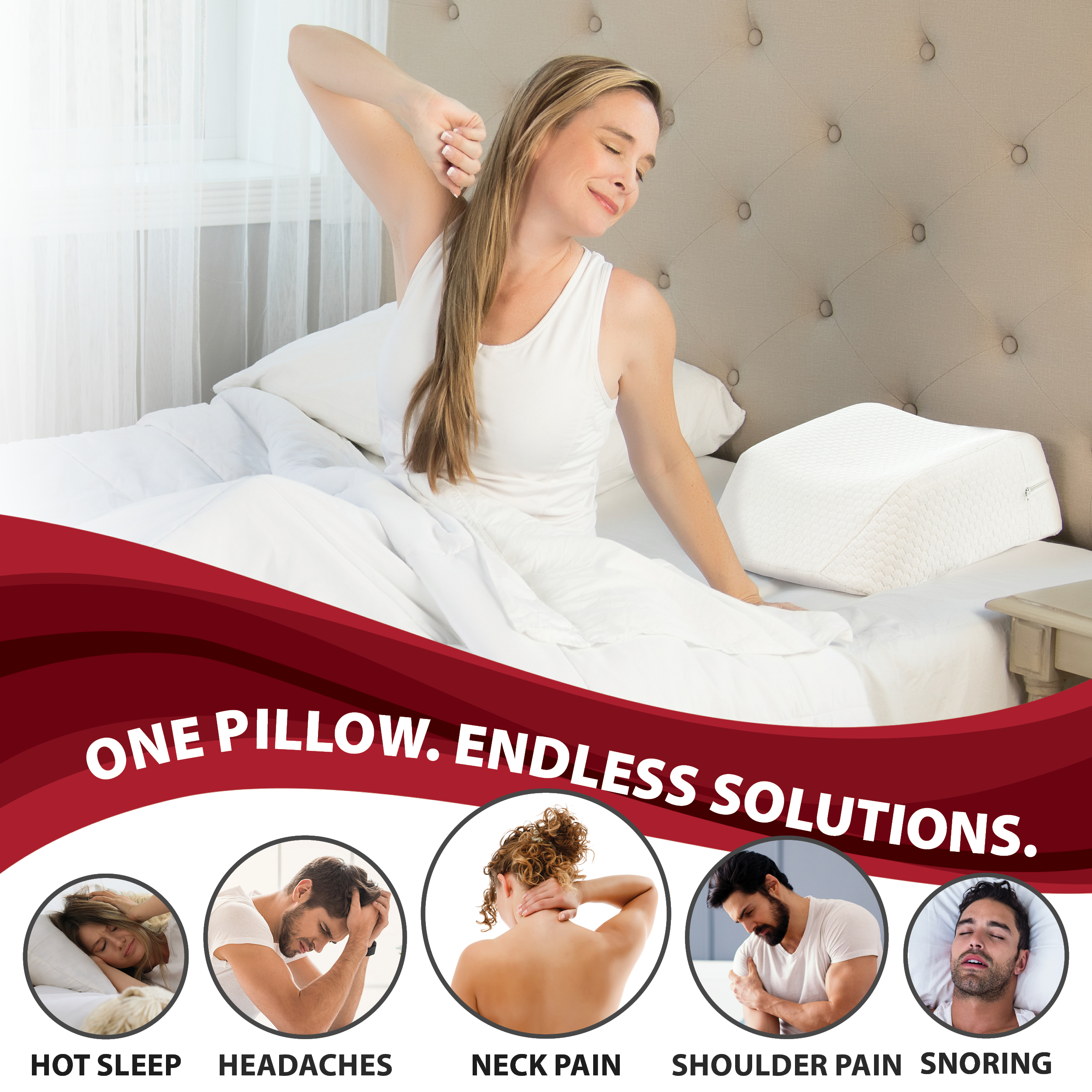 Therapeutica Cervical Orthopedic Foam Travel Pillow – Neck Support Pillow for