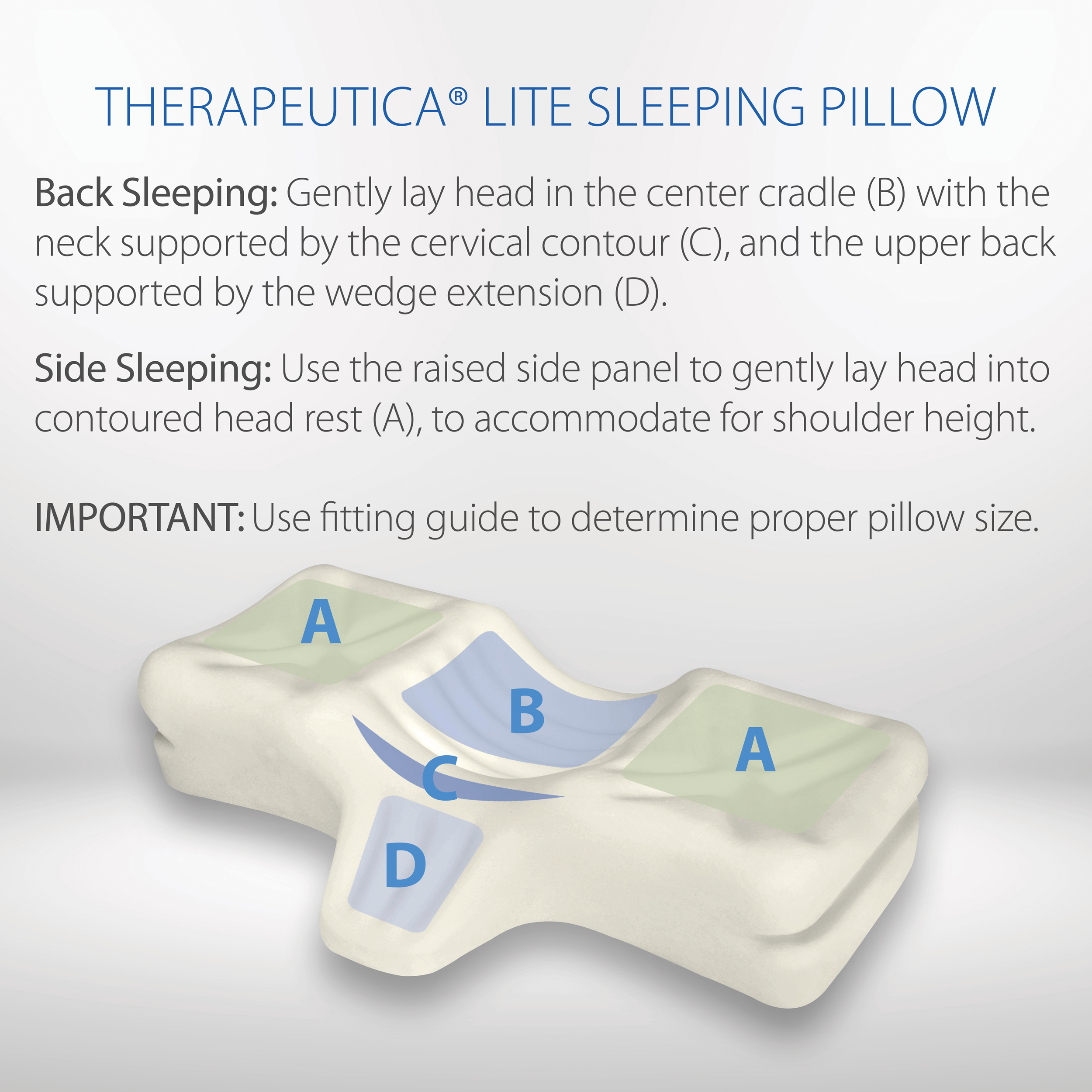 Therapeutica Orthopedic Sleeping Pillow Helps Spinal Alignment Neck