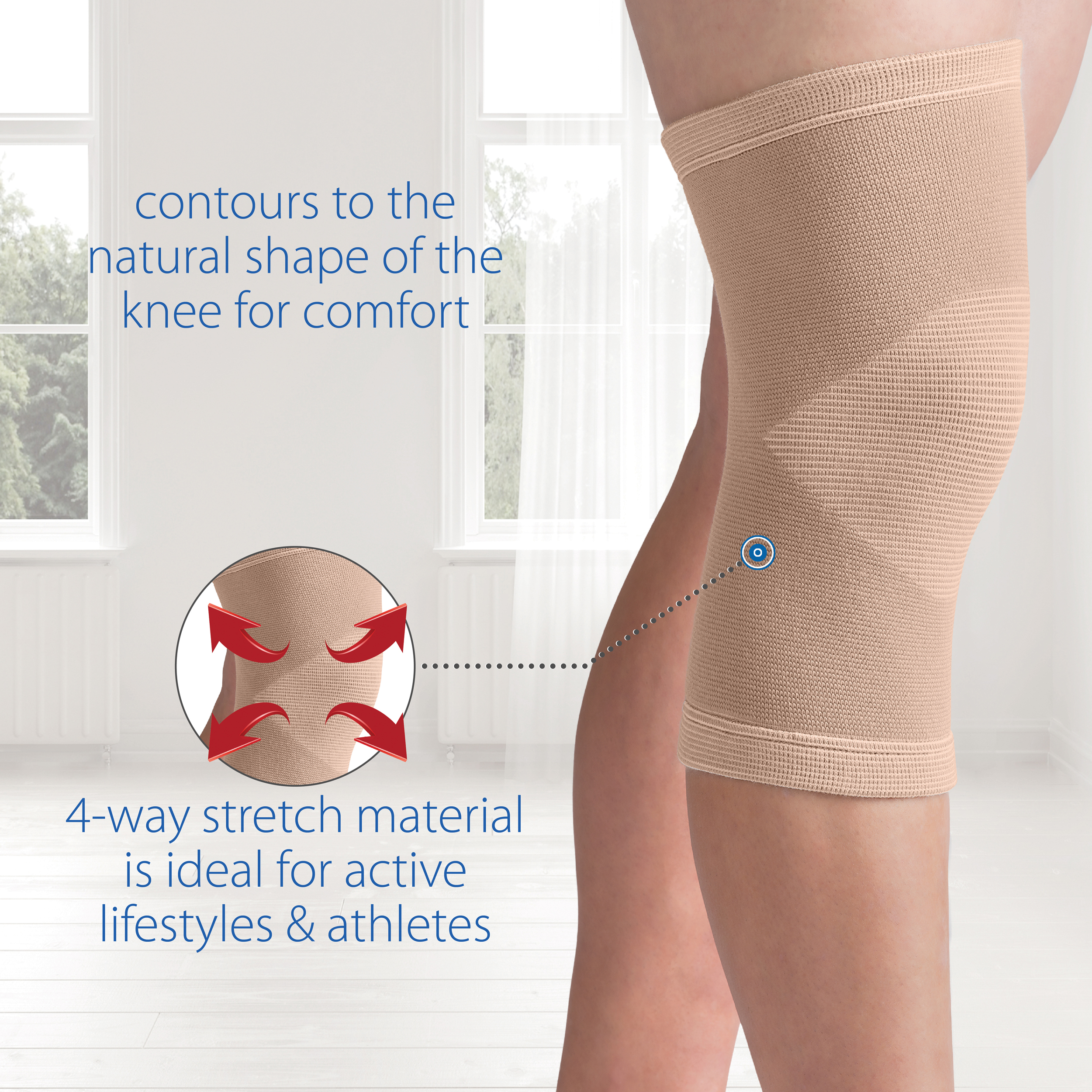 Swede-O ElasticTetra-Stretch Knee Support Compression Helps Reduce Inflammation - Imagen 10 de 20