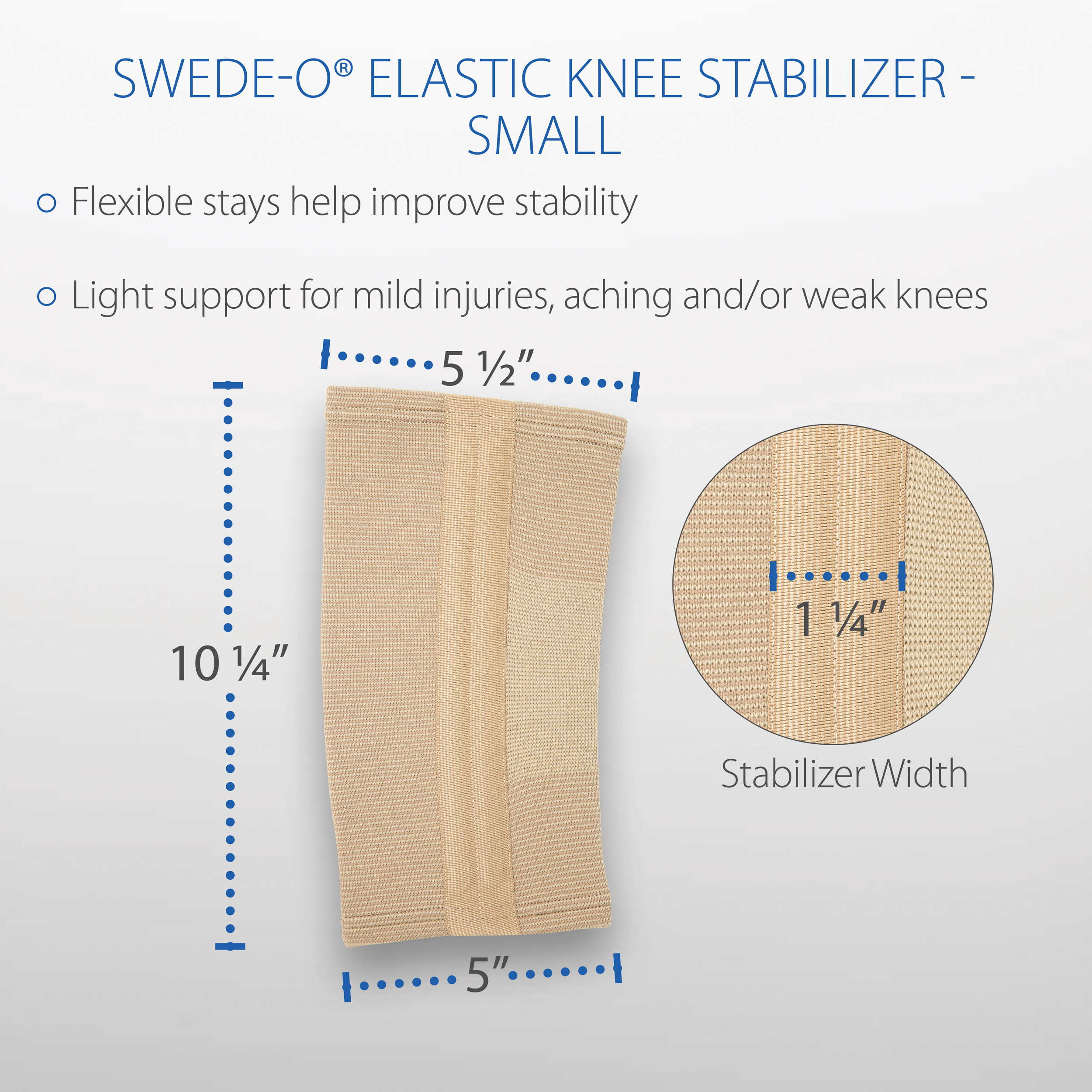 Swede-O Elastic Flexible Knee Stabilizer Compression Helps Reduce Inflammation