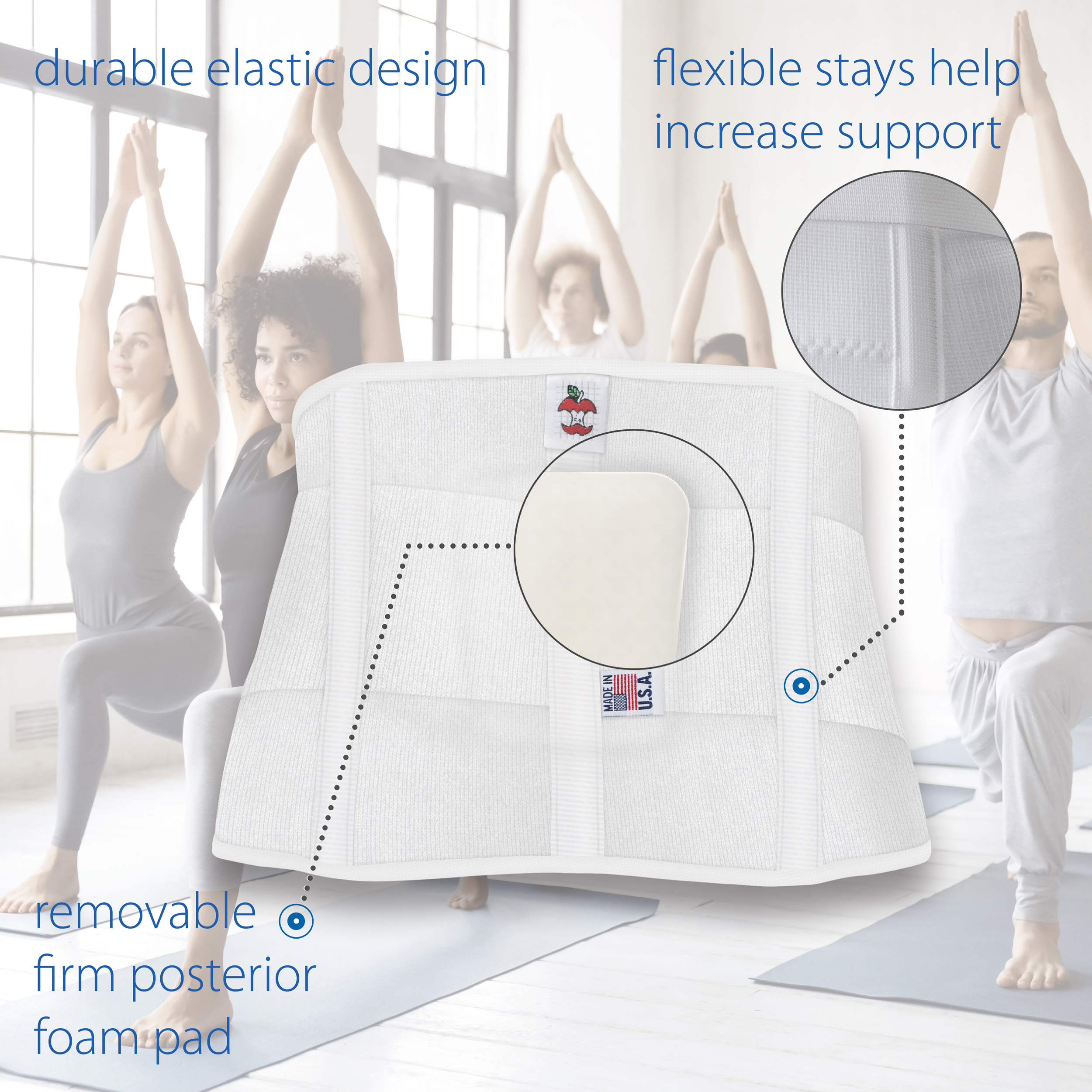 Core Products Triple Pull Elastic Lumbosacral Belt W/ Pad Compression Support