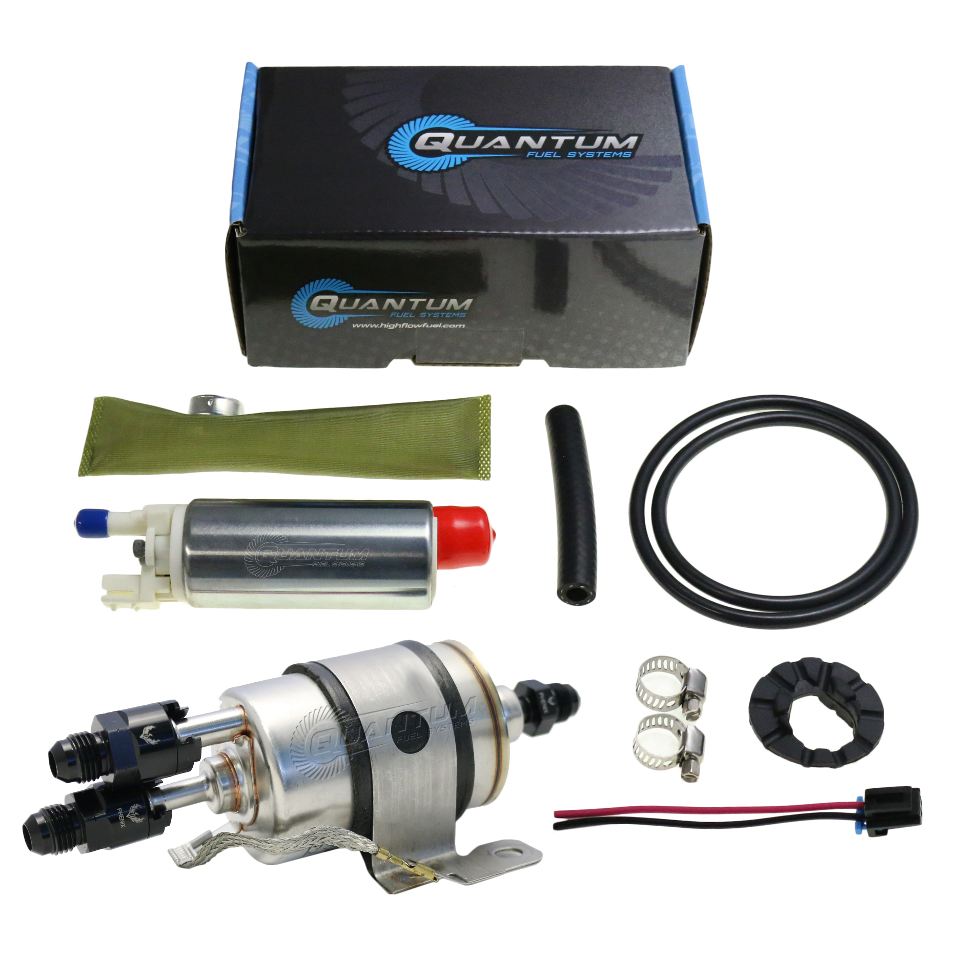 Quantum Intank OEM 19821995 GM Fuel Pump + Fuel Filter 6/6AN Fittings