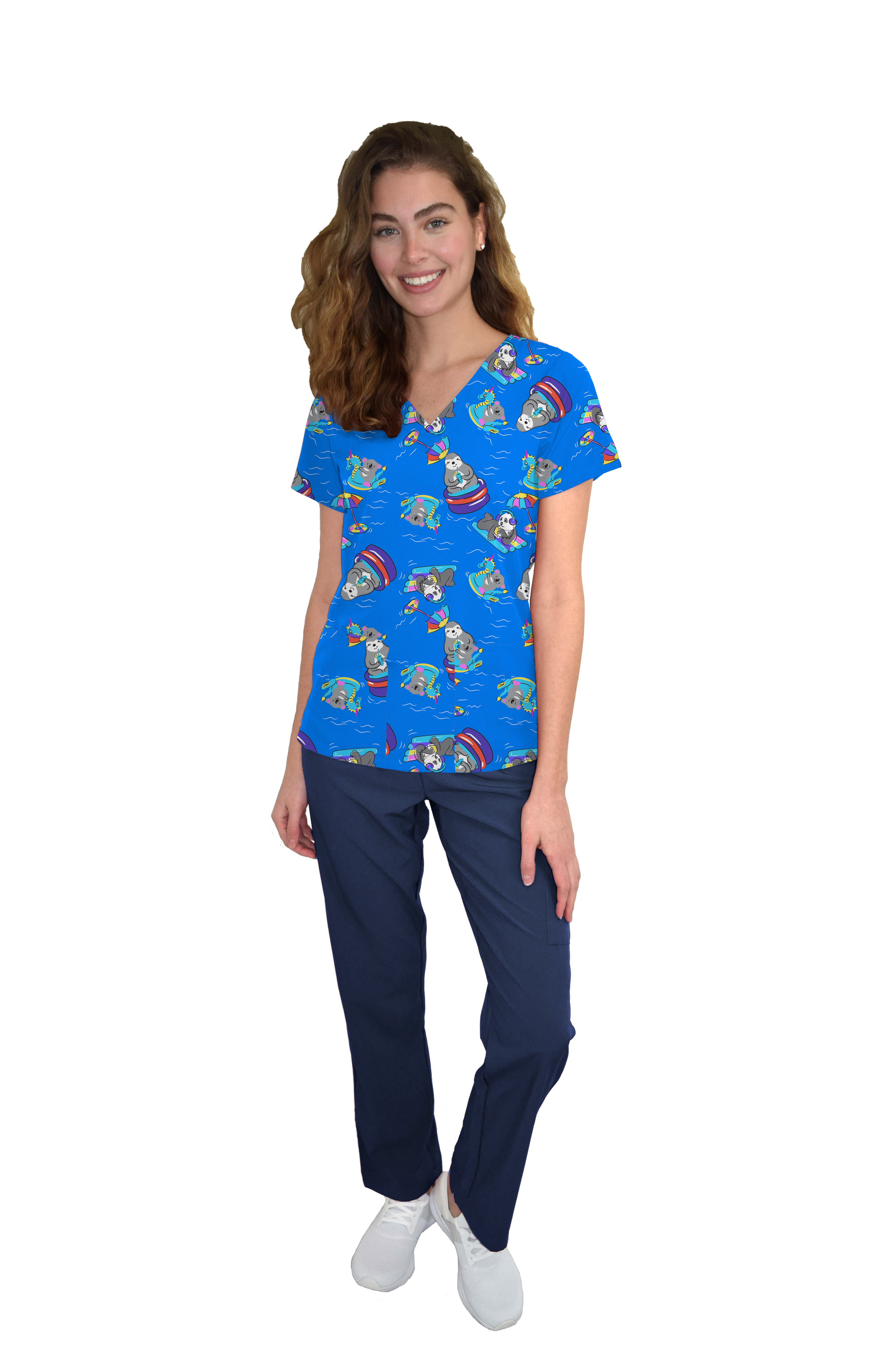 GT Performance/4FLEX Womens Scrub Set V-neck Top and Pant - Picture 87 of 146