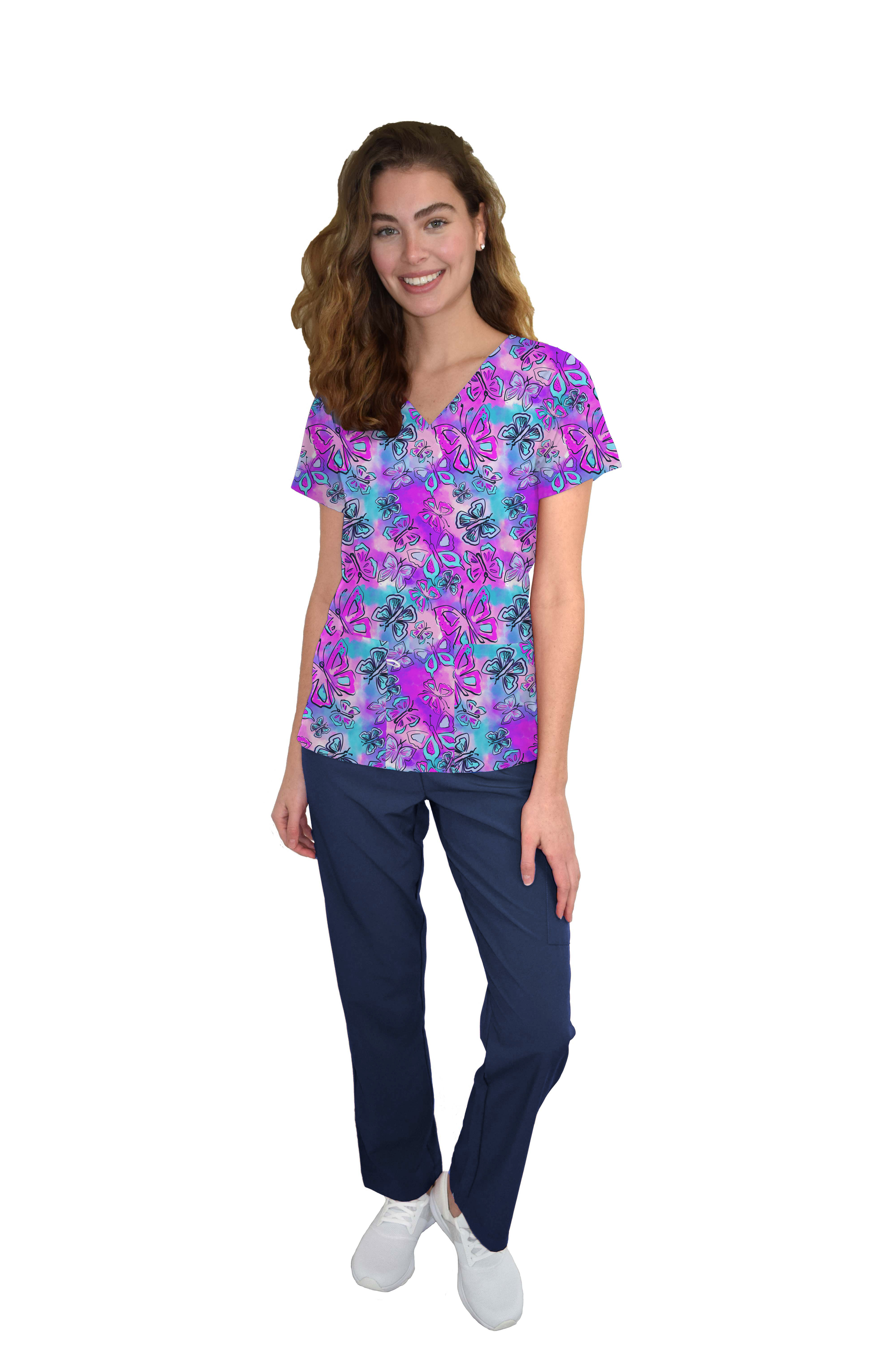 GT Performance/4FLEX Womens Scrub Set V-neck Top and Pant - Picture 123 of 146