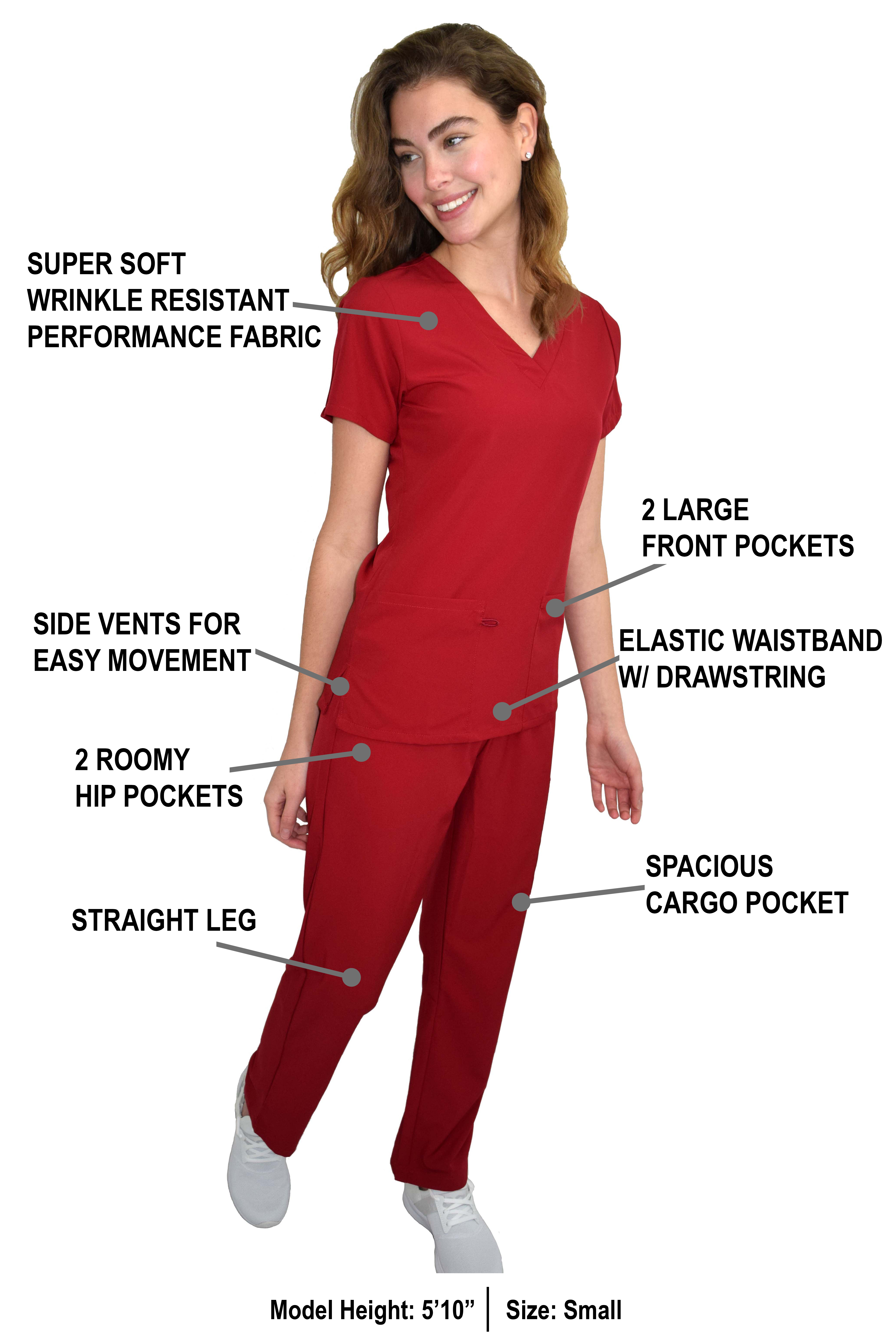 GT Performance/4FLEX Womens Scrub Set V-neck Top and Pant - Picture 94 of 146