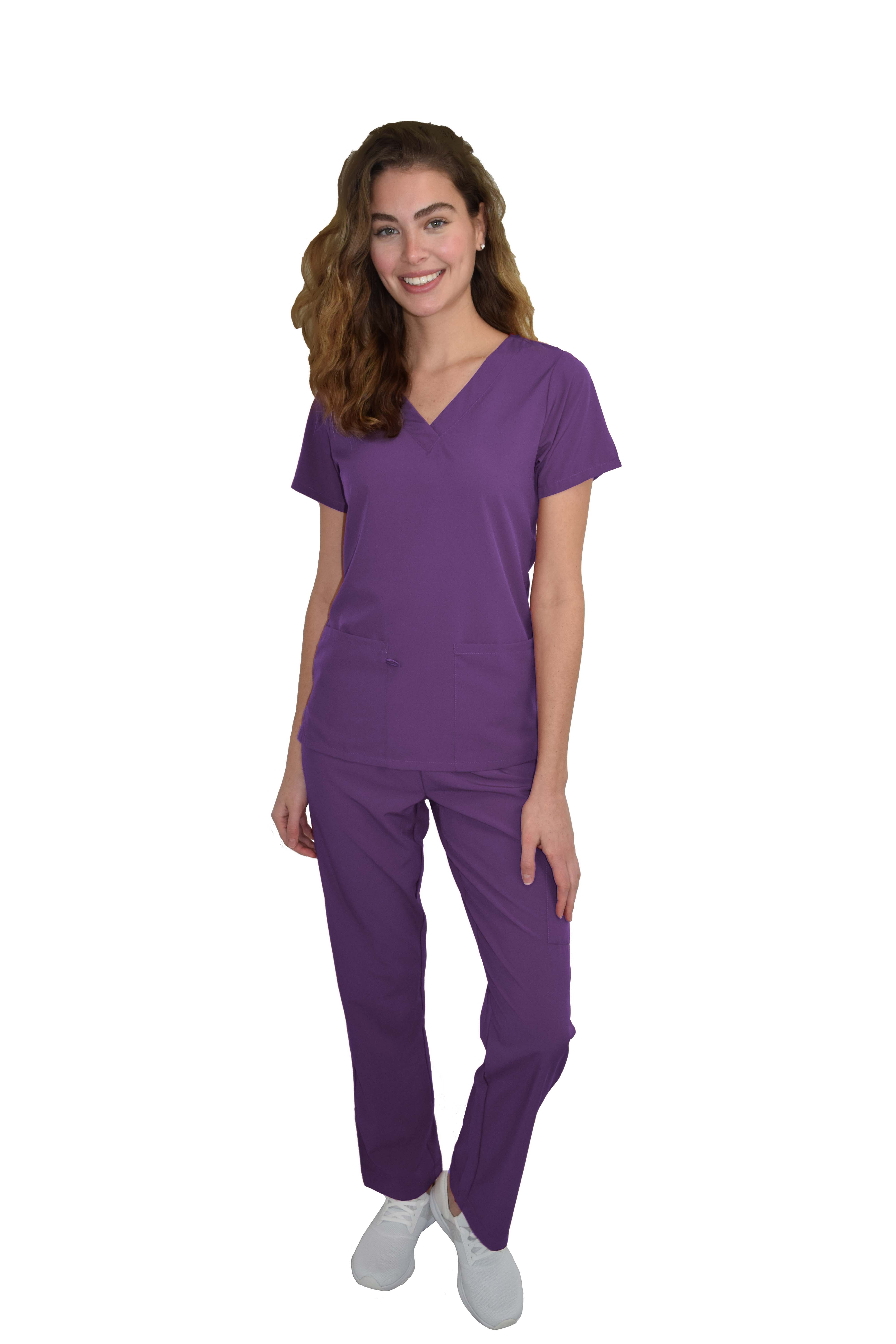 GT Performance/4FLEX Womens Scrub Set V-neck Top and Pant - Picture 33 of 146