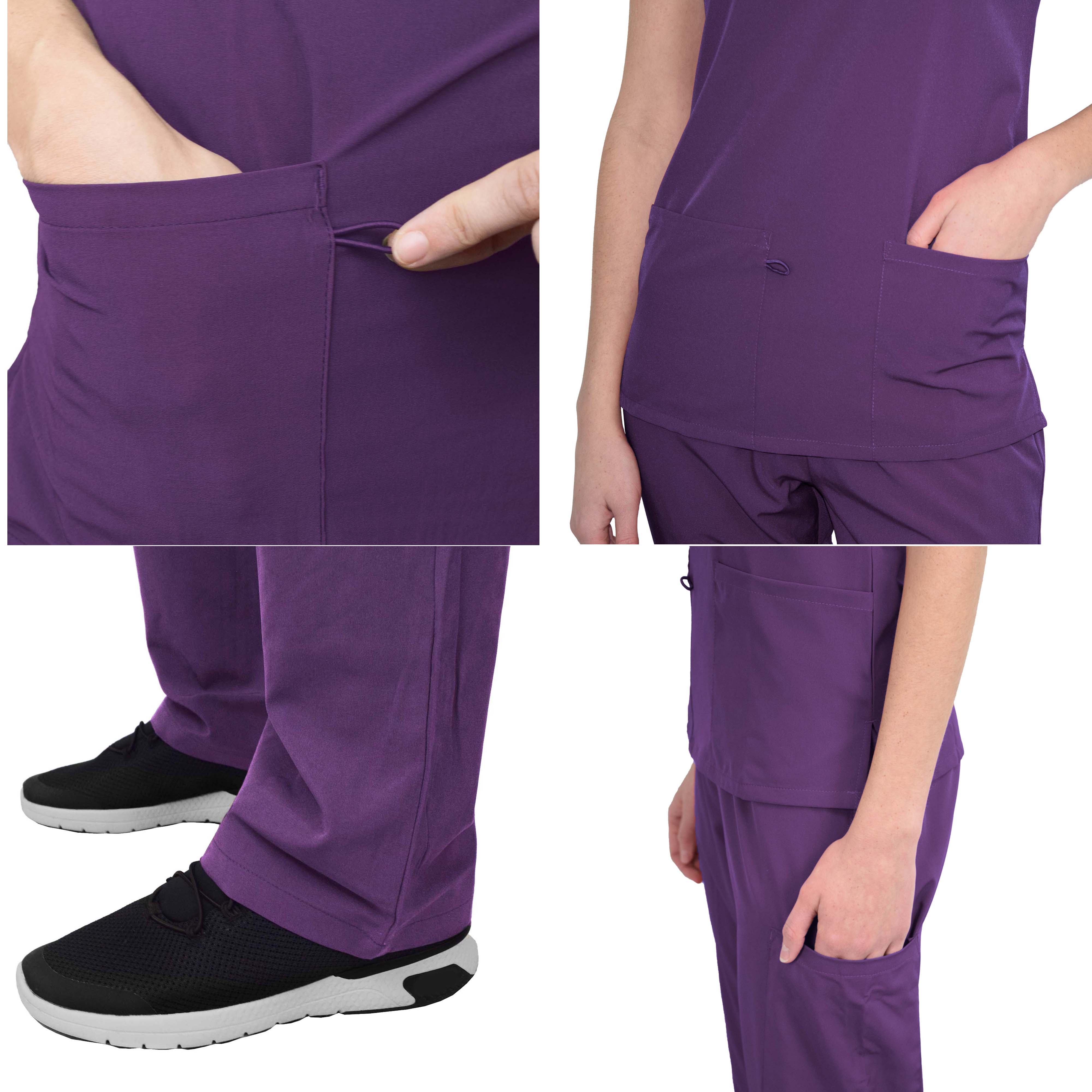 GT Performance/4FLEX Womens Scrub Set V-neck Top and Pant - Picture 37 of 146
