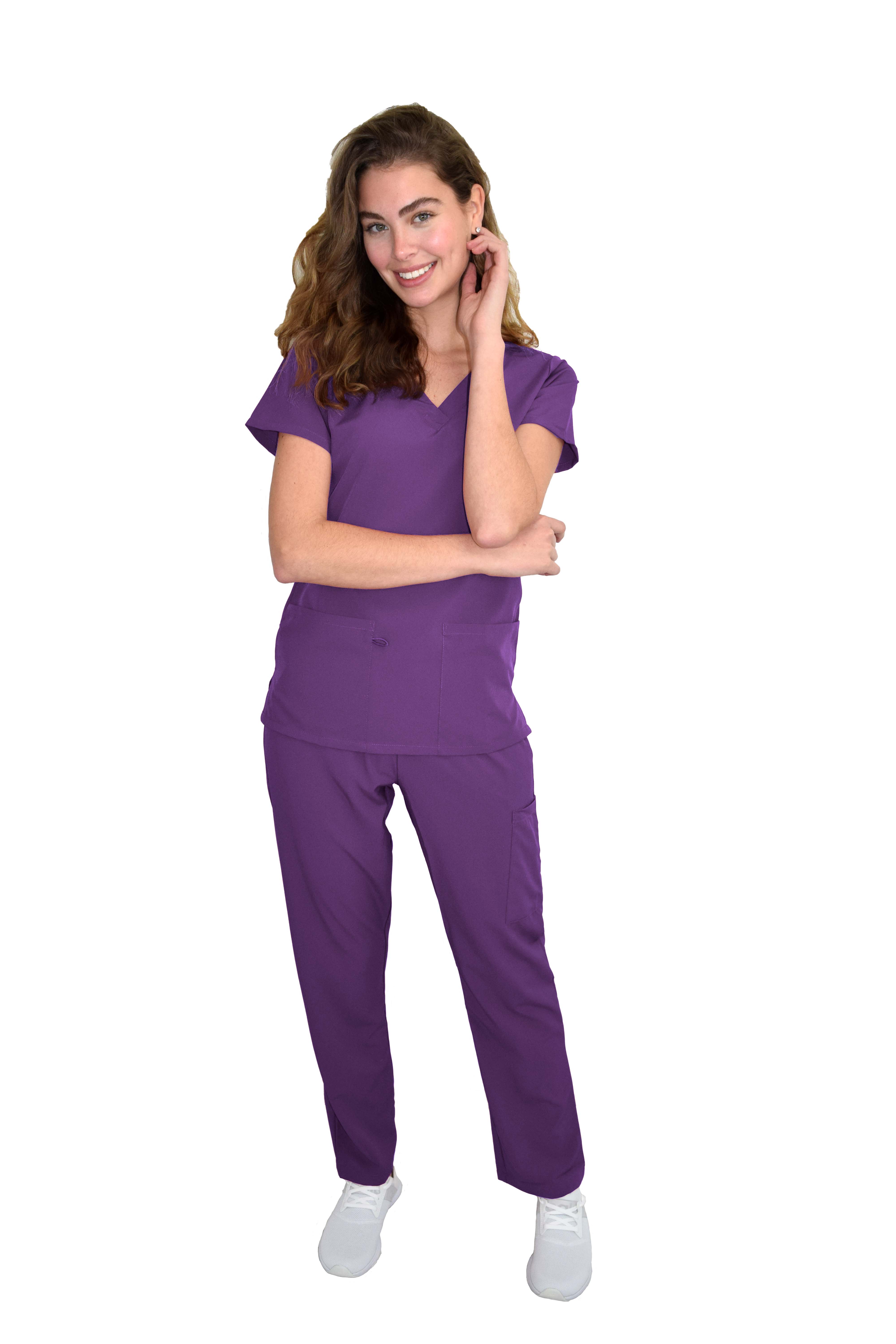 GT Performance/4FLEX Womens Scrub Set V-neck Top and Pant - Picture 38 of 146