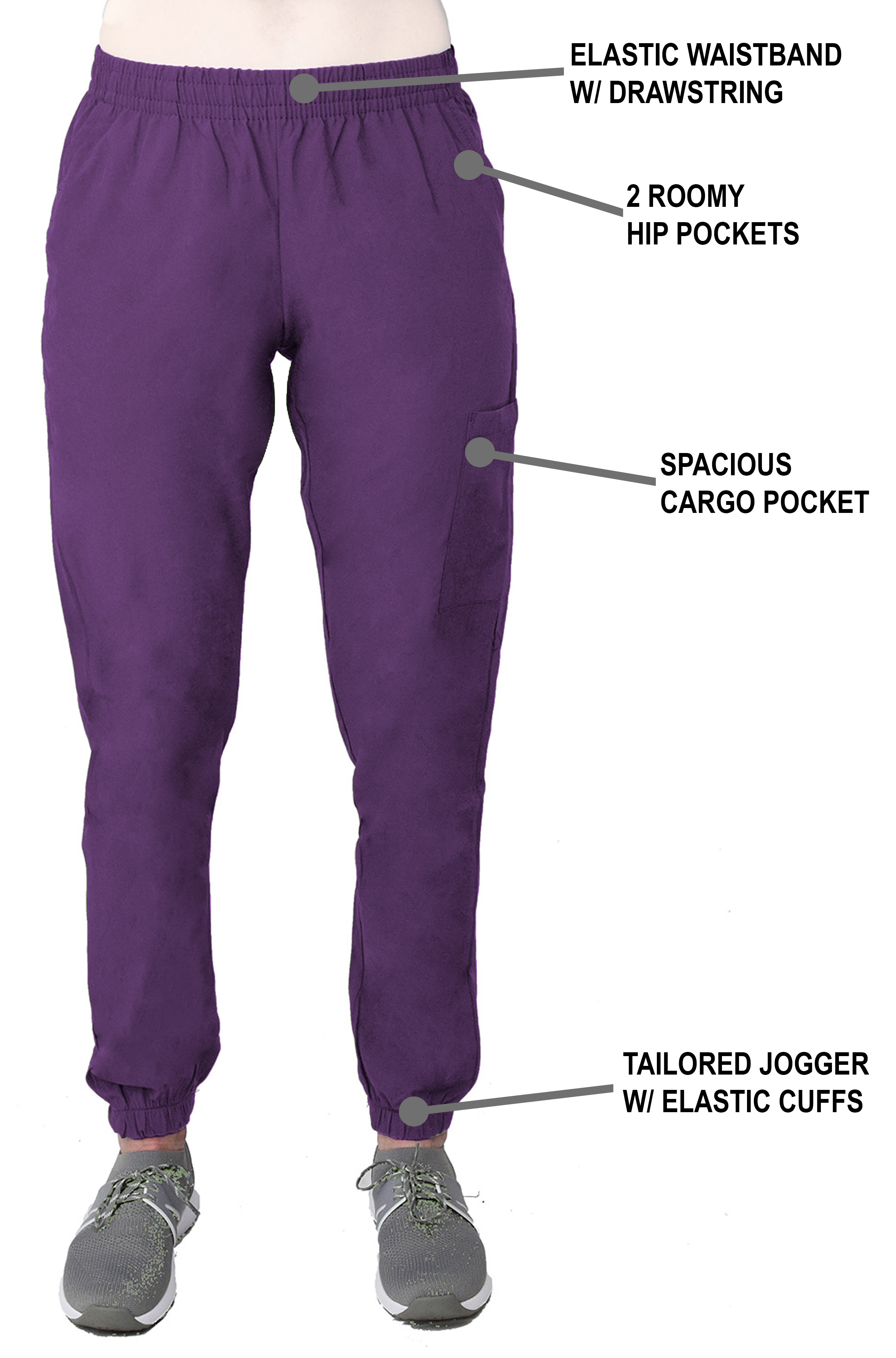 GT Performance Women's Scrub Set V-Neck top and Jogger Pant - Picture 35 of 122