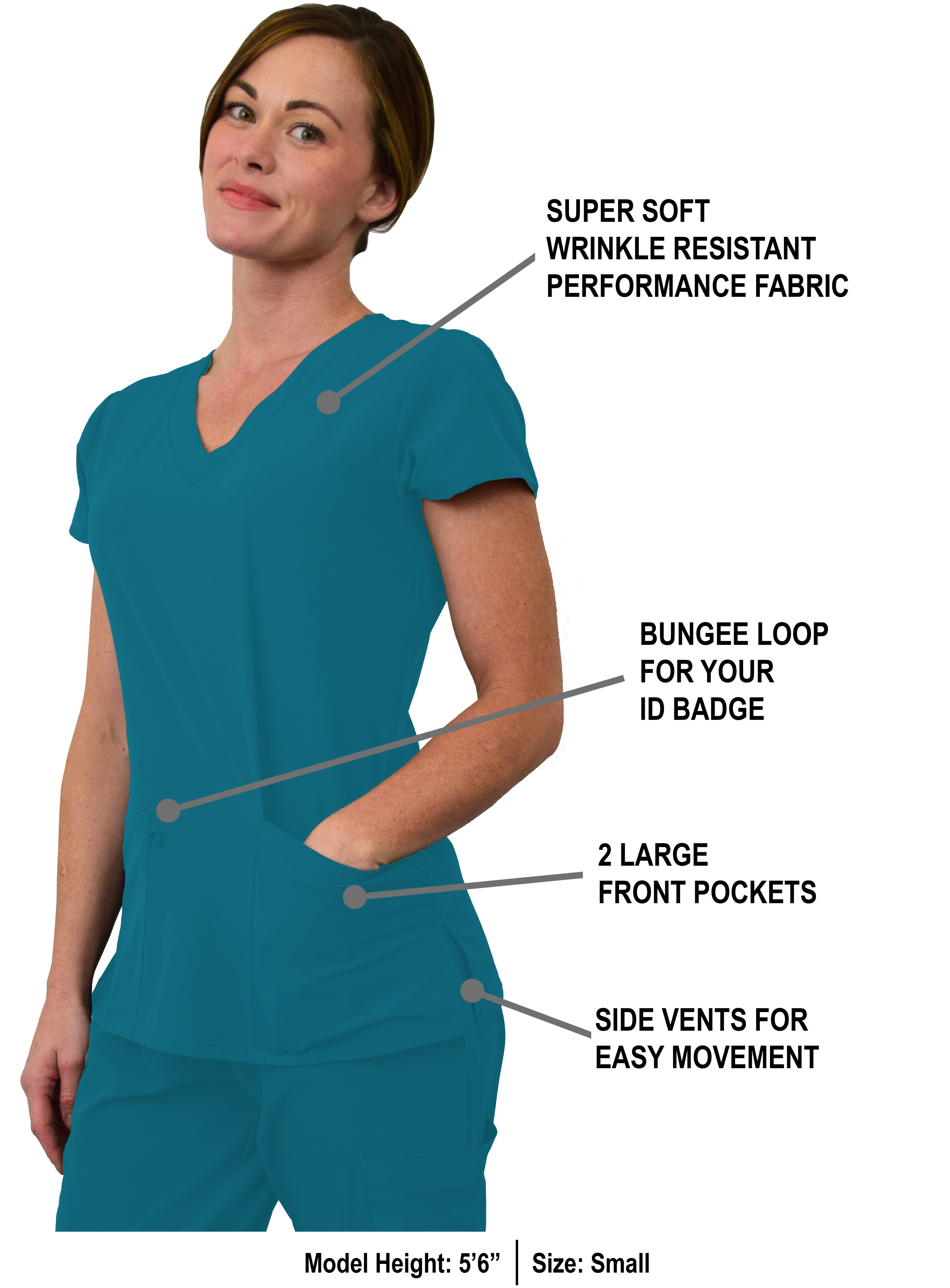 GT Performance Women's Scrub Set V-Neck top and Jogger Pant - Picture 9 of 122