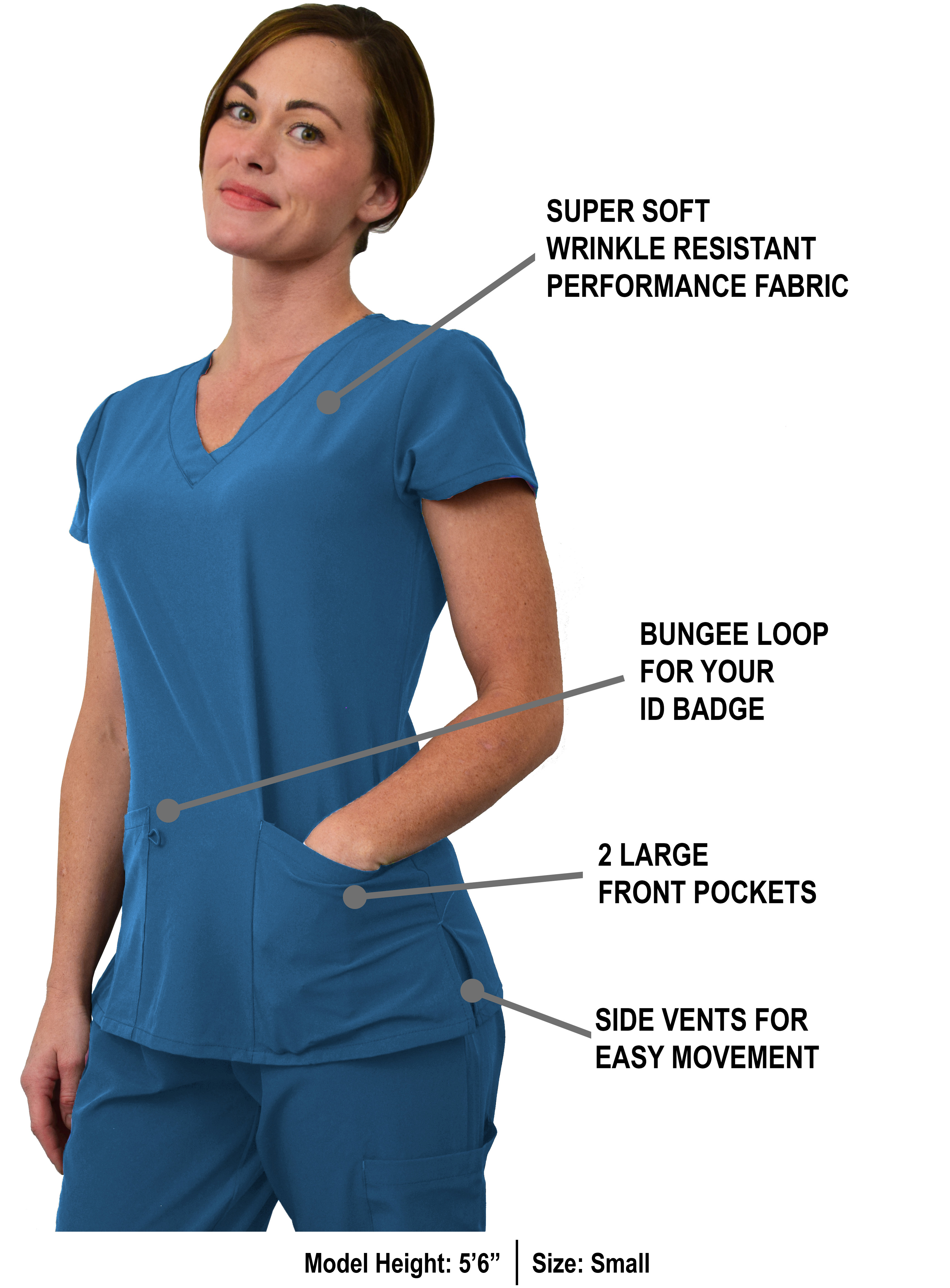 GT Performance Women's Scrub Set V-Neck top and Jogger Pant - Picture 16 of 122