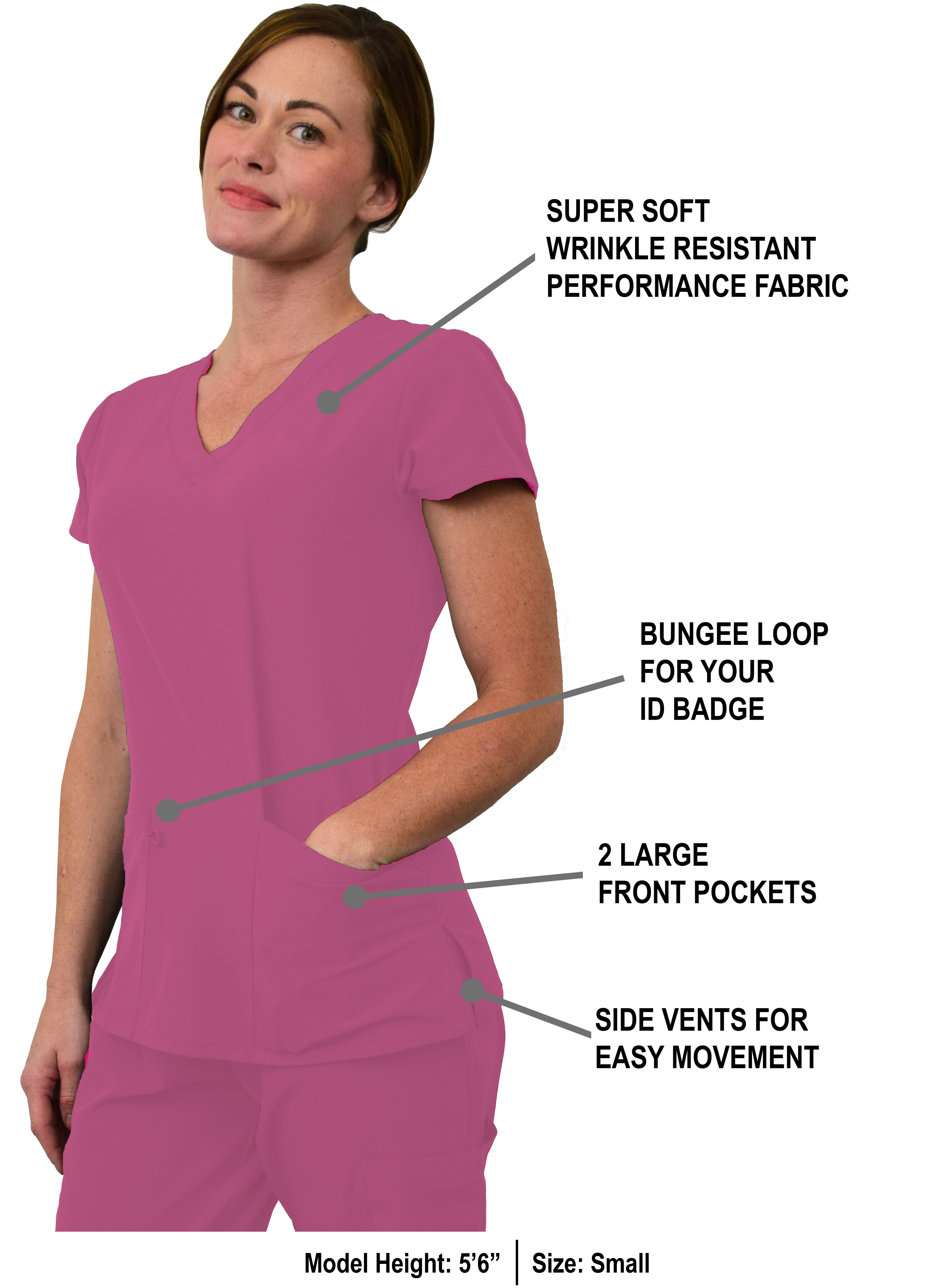 GT Performance Women's Scrub Set V-Neck top and Jogger Pant - Picture 28 of 122