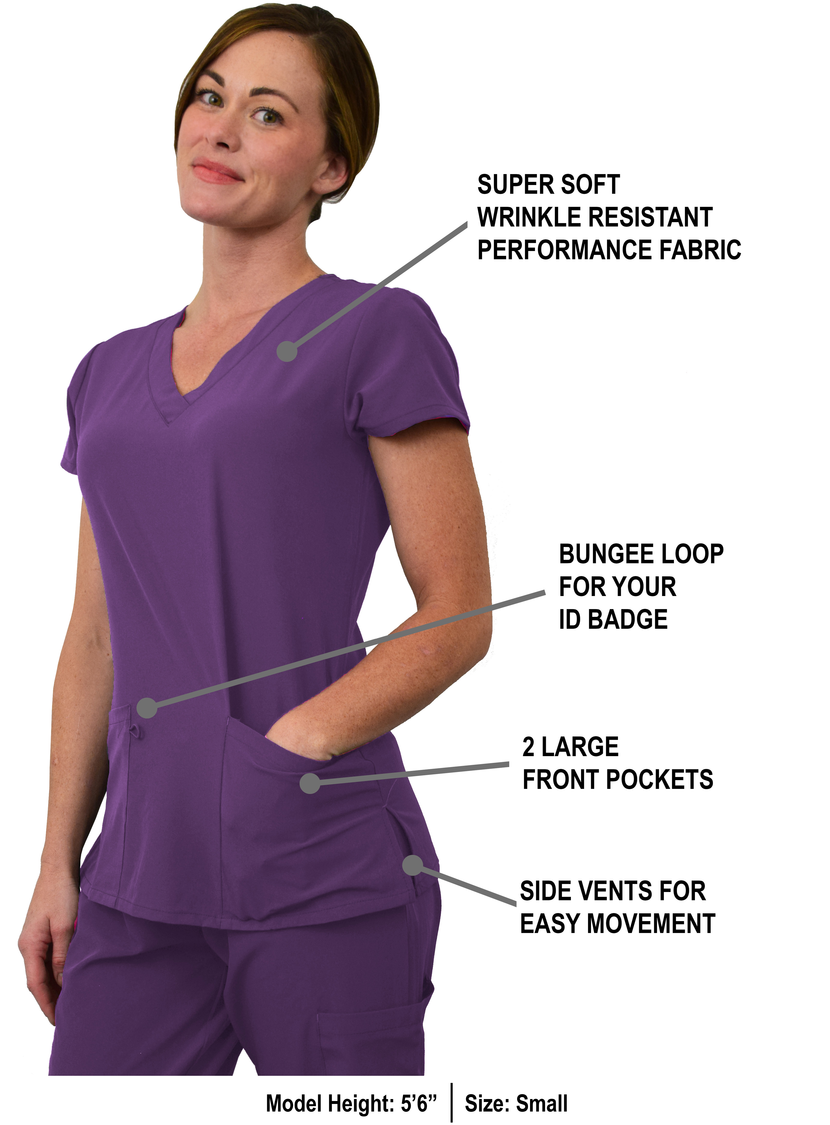 GT Performance Women's Scrub Set V-Neck top and Jogger Pant - Picture 34 of 122