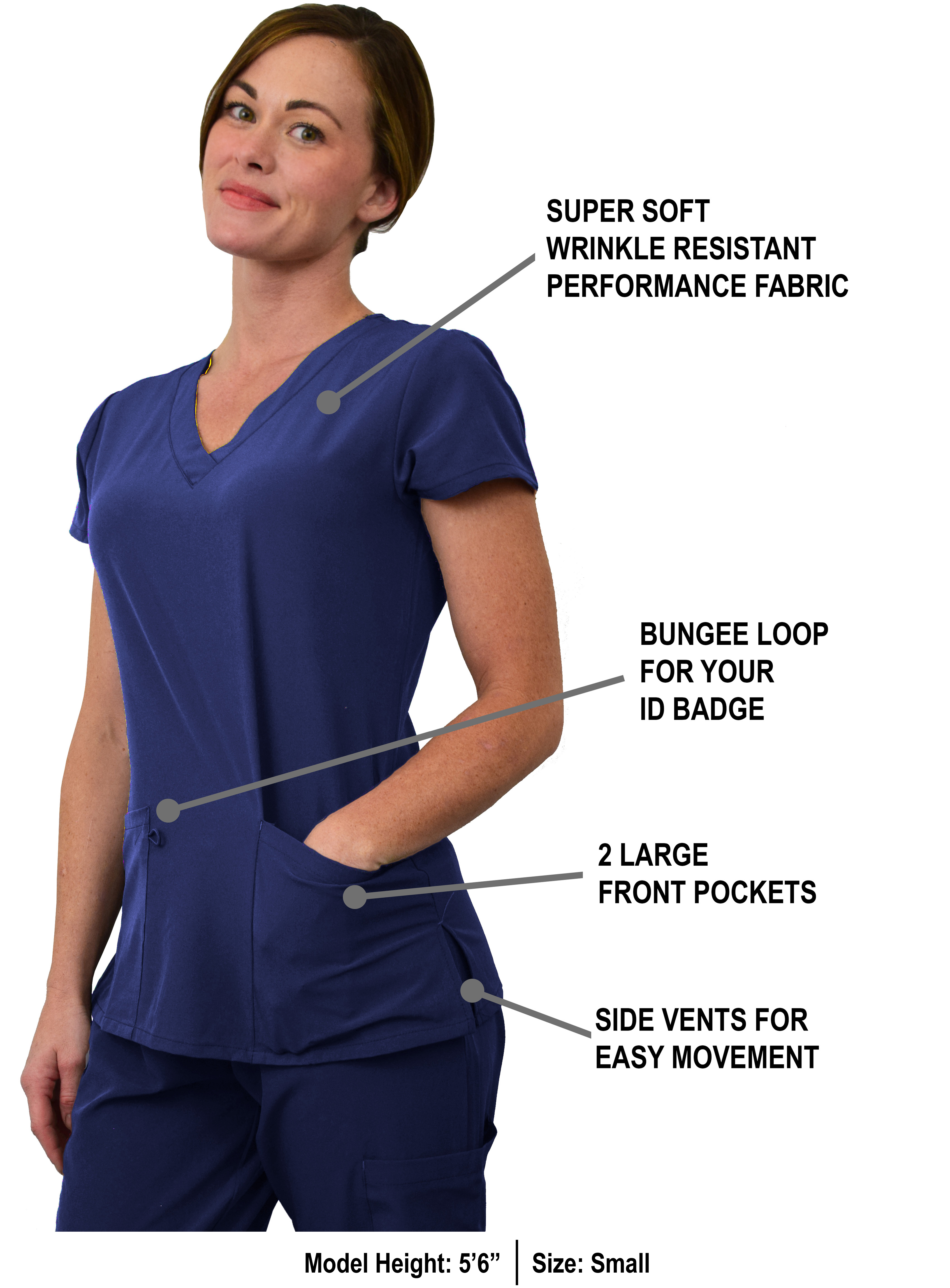 GT Performance Women's Scrub Set V-Neck top and Jogger Pant - Picture 64 of 122