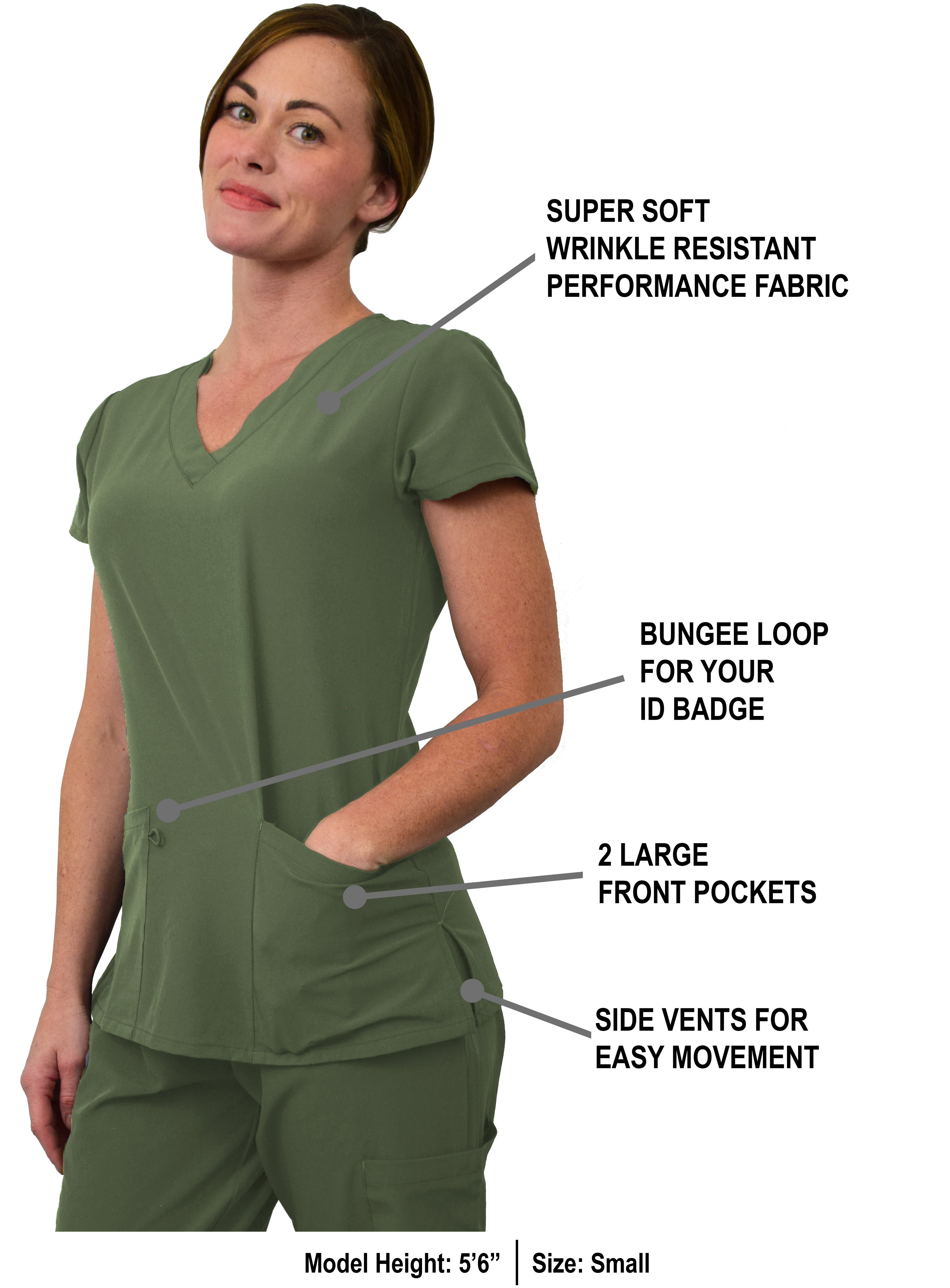 GT Performance Women's Scrub Set V-Neck top and Jogger Pant - Picture 70 of 122