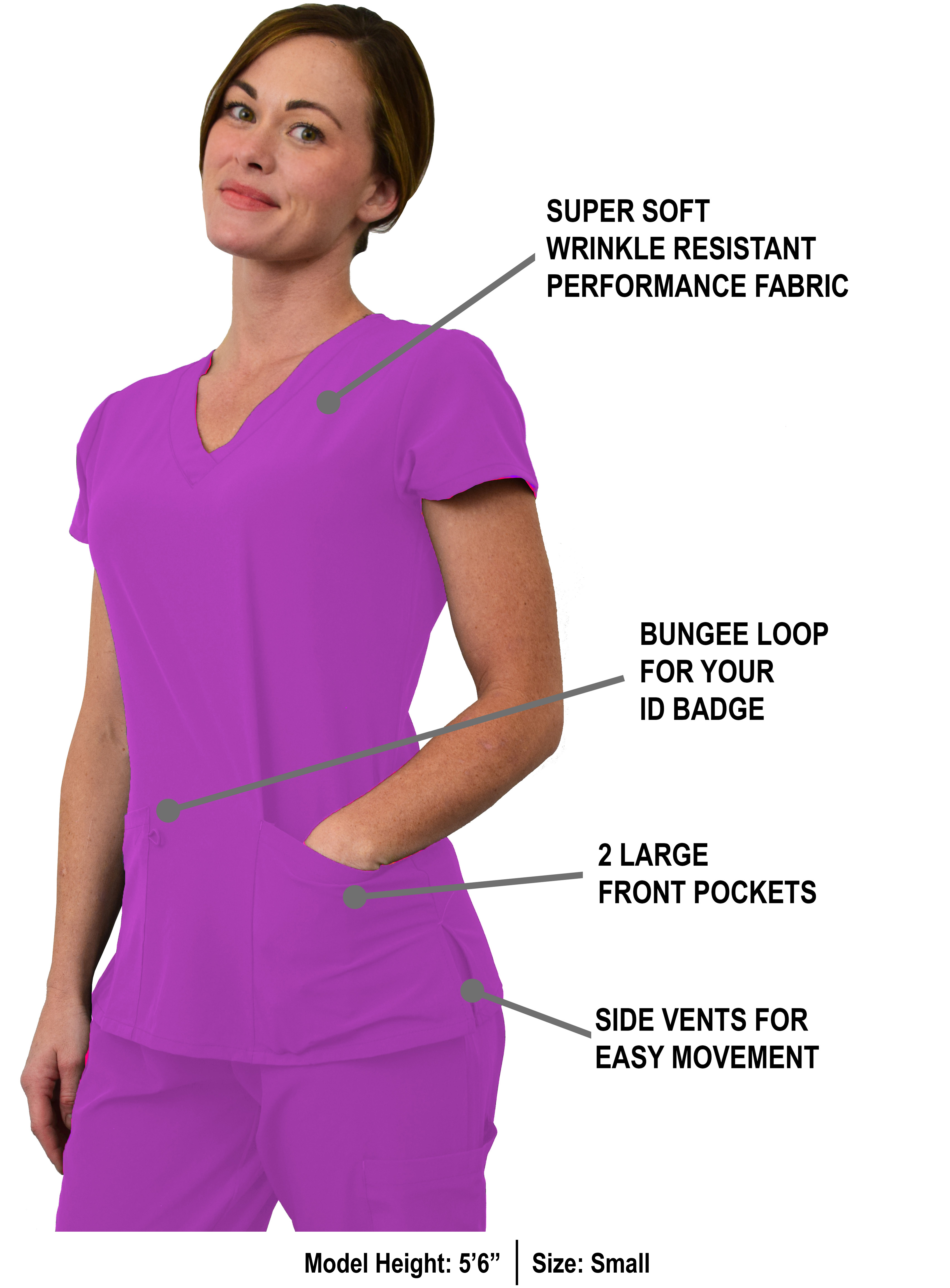 GT Performance Women's Scrub Set V-Neck top and Jogger Pant - Picture 106 of 122