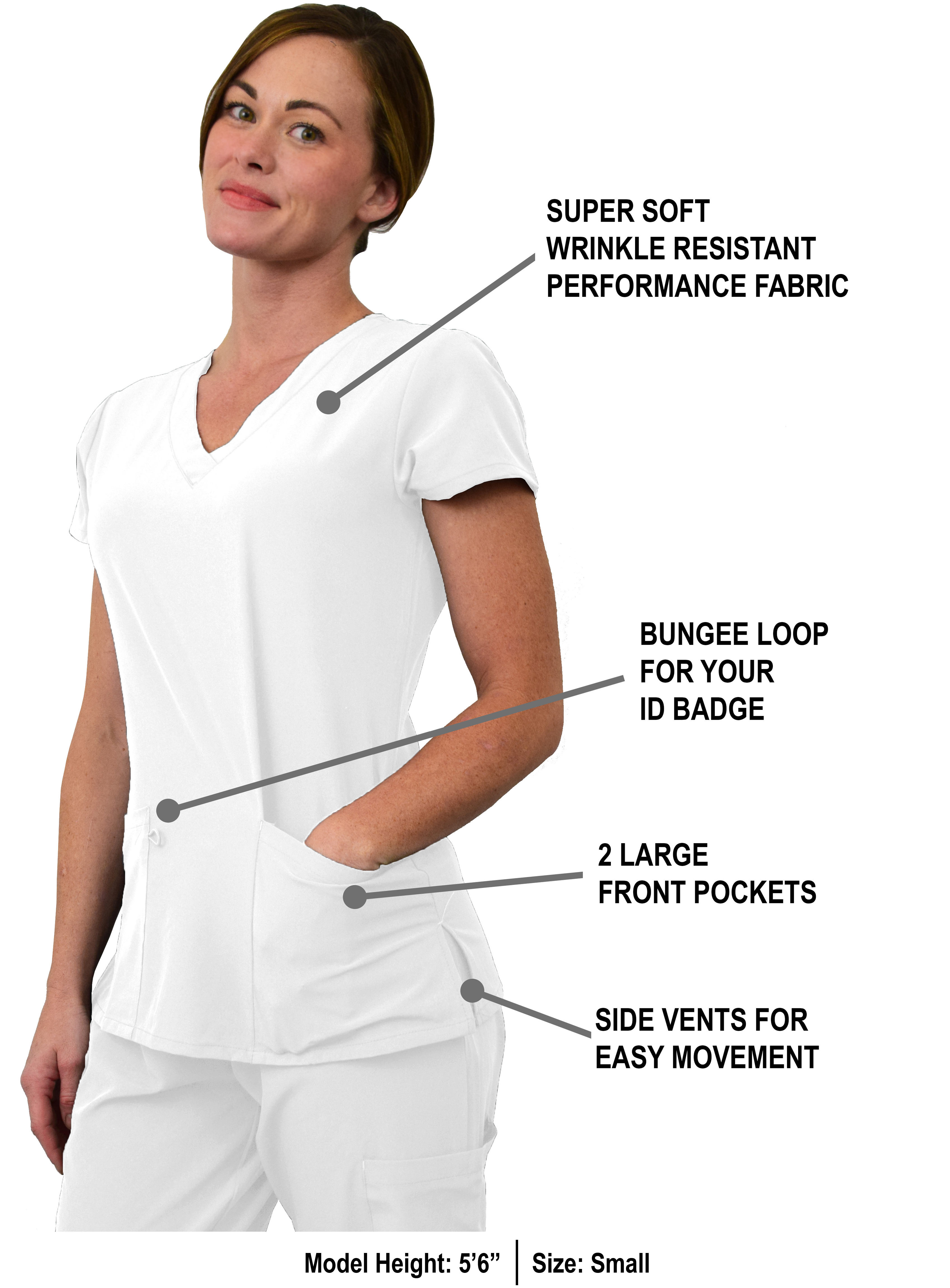 GT Performance Women's Scrub Set V-Neck top and Jogger Pant - Picture 112 of 122