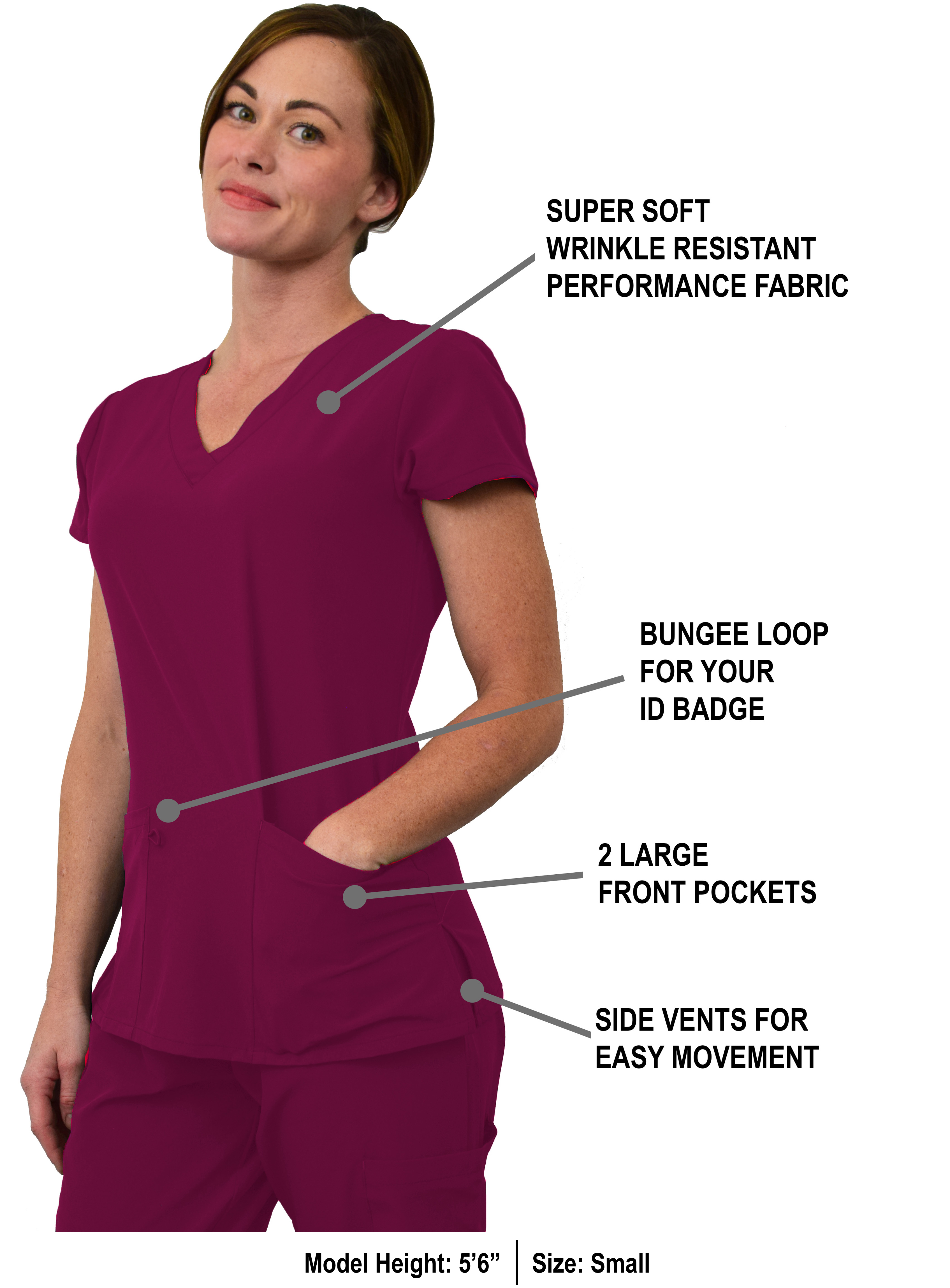 GT Performance Women's Scrub Set V-Neck top and Jogger Pant - Picture 118 of 122