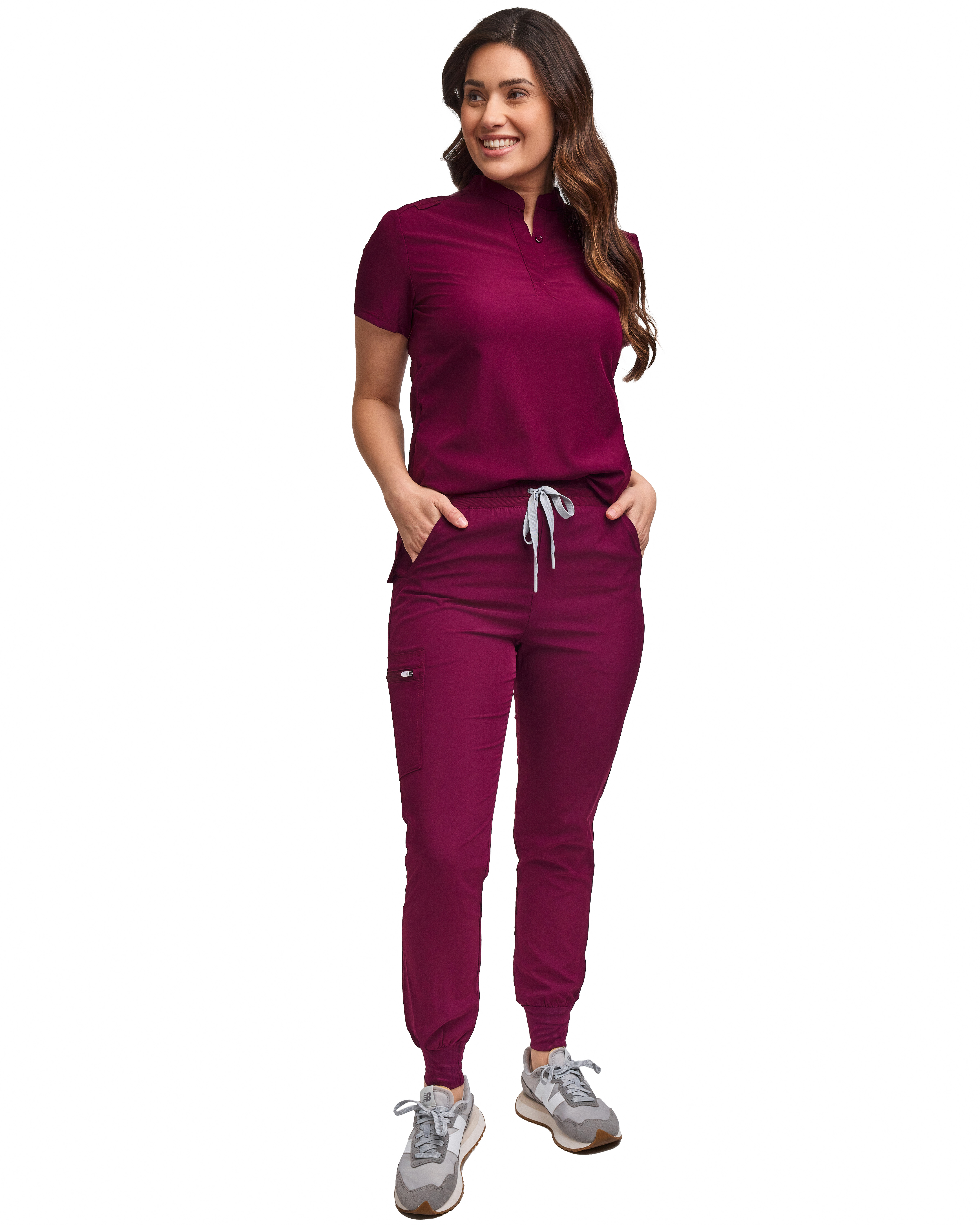 GT Performance/4FLEX Women's Scrub Set-Jogger Pant with Tuck-In Band Collar Top - Picture 26 of 31