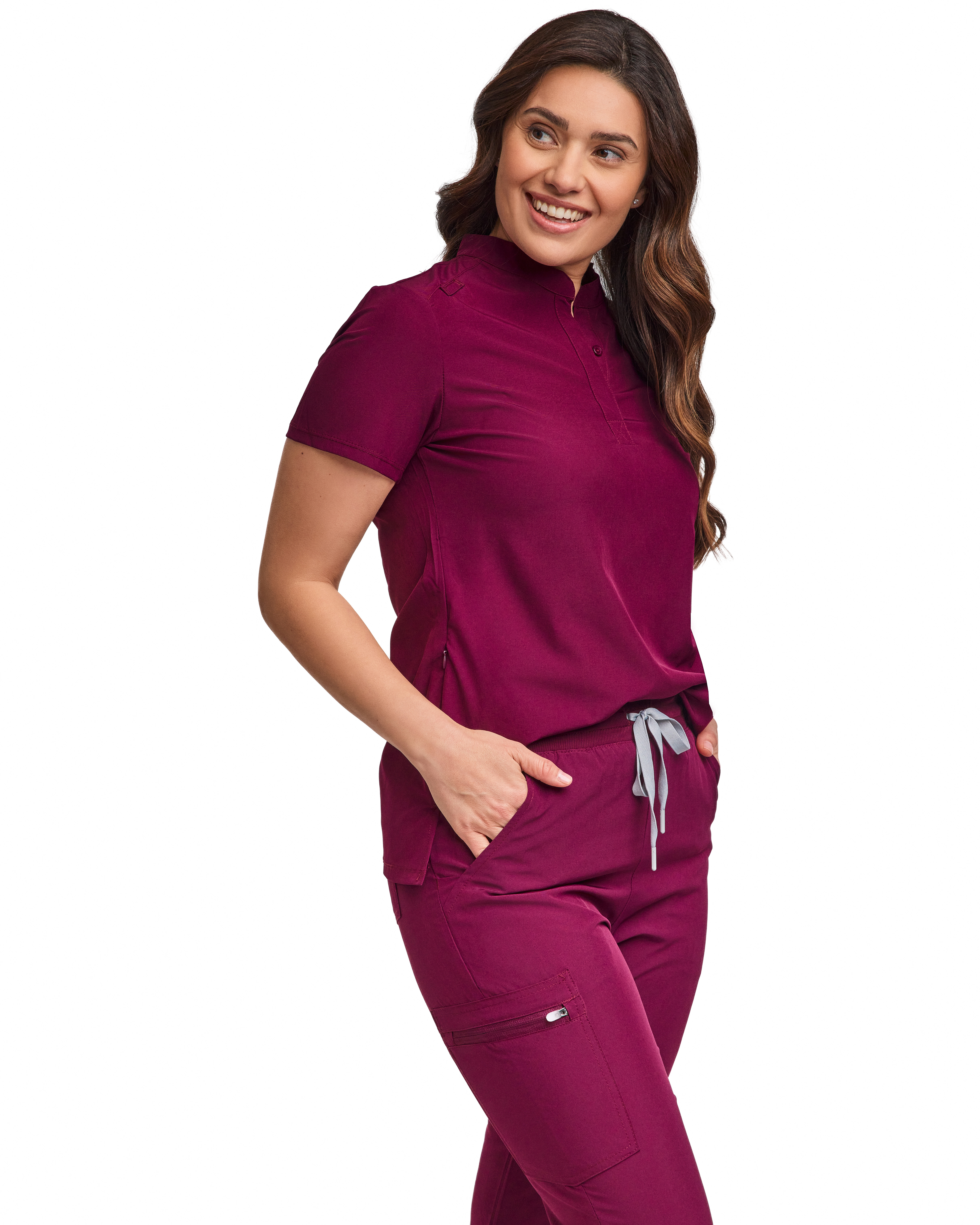 GT Performance/4FLEX Women's Scrub Set-Jogger Pant with Tuck-In Band Collar Top - Picture 29 of 31