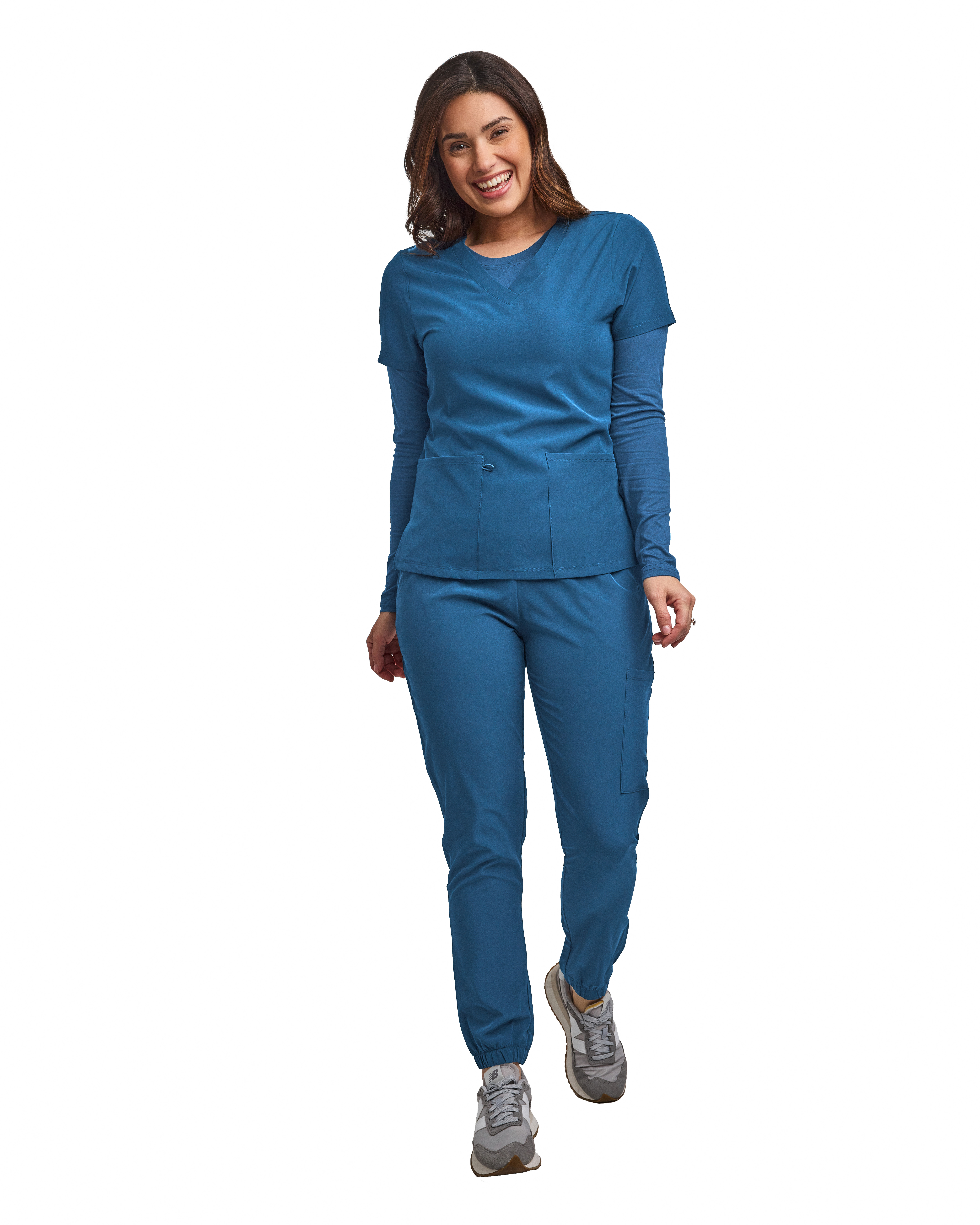 GT Performance/4FLEX Womens 3-PIECE Scrub Set Jogger Pant, Underscrub, and Top - Picture 7 of 21