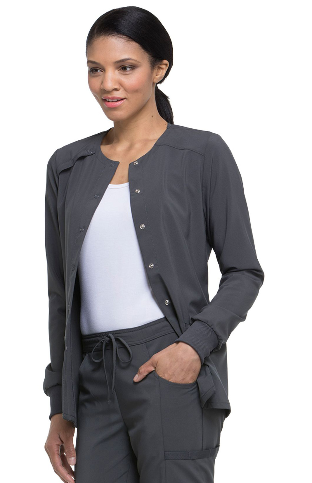 DICKIES WOMEN'S BROWN SNAP FRONT SCRUB JACKET SIZE XS VERY NICE(B) eBay