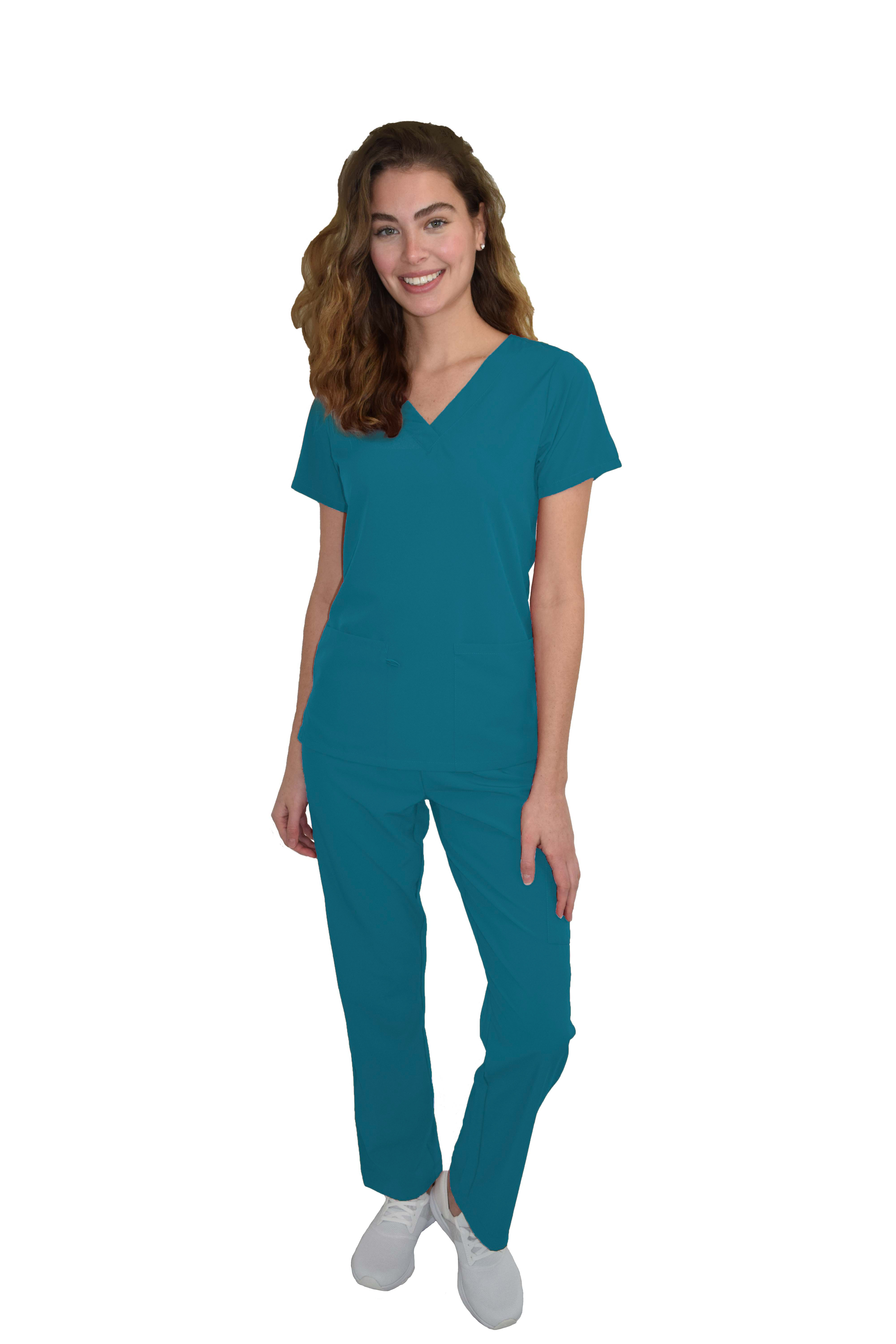 GT Performance/4FLEX Womens Scrub Set V-neck Top and Pant - Picture 8 of 146