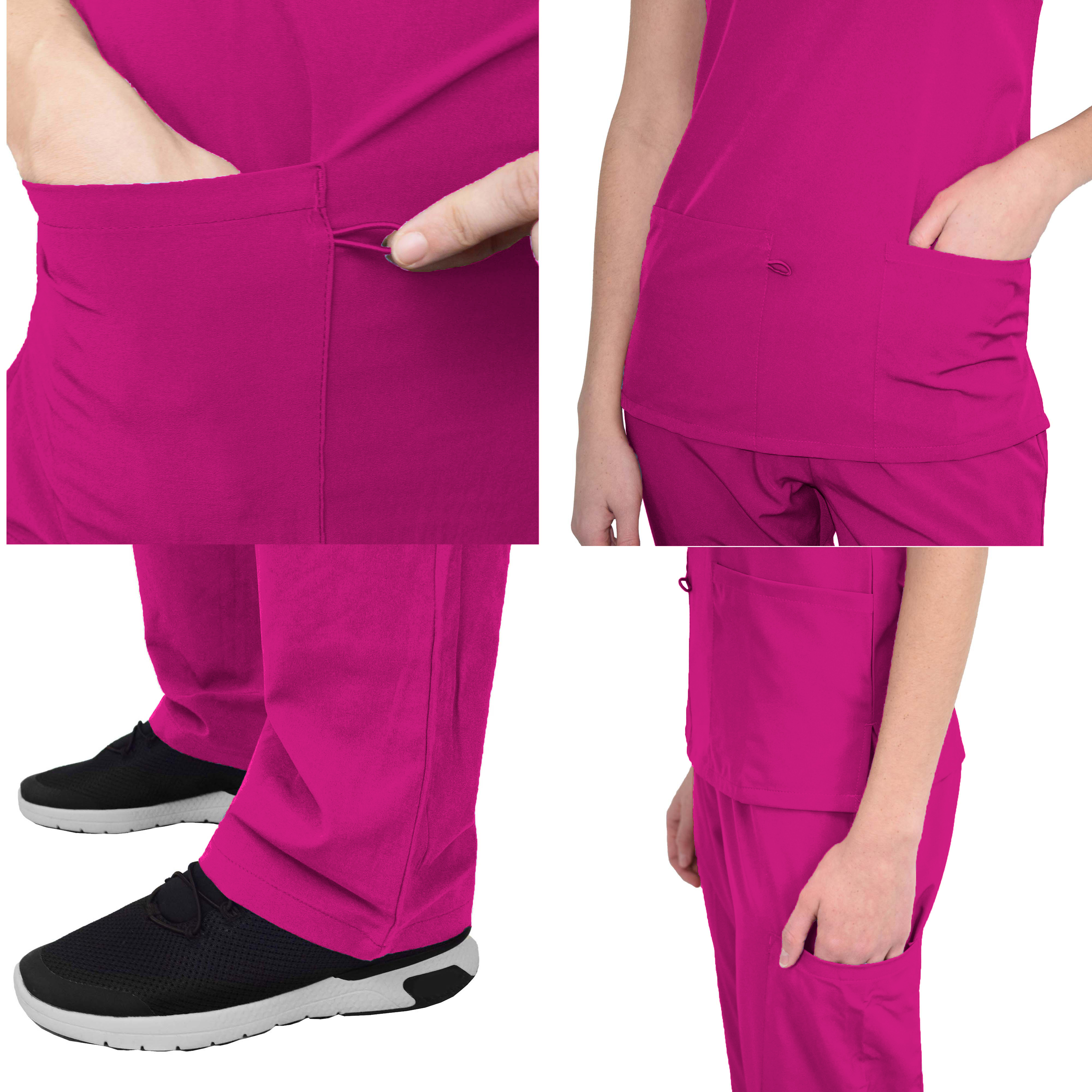GT Performance/4FLEX Womens Scrub Set V-neck Top and Pant - Picture 61 of 146