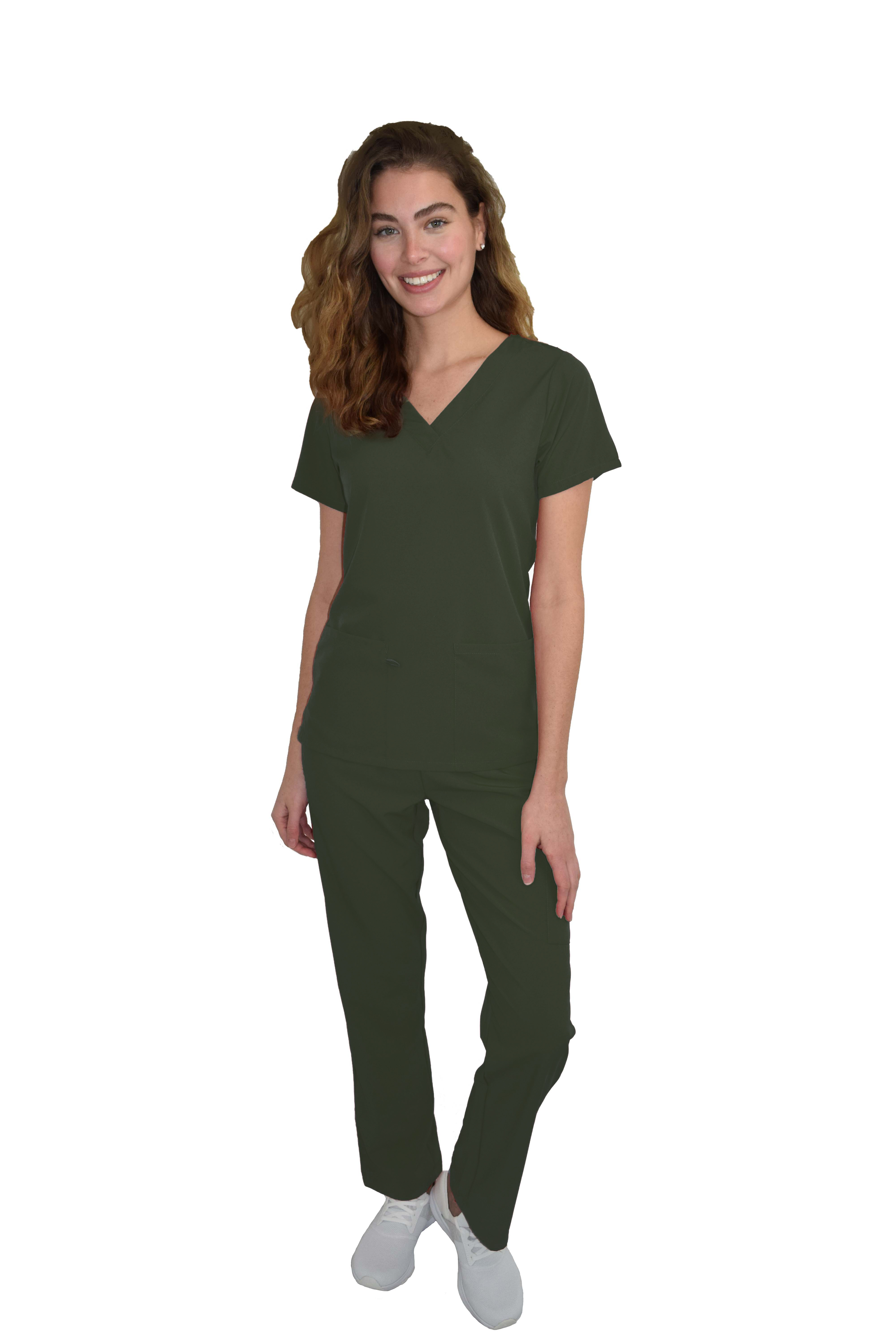 GT Performance/4FLEX Womens Scrub Set V-neck Top and Pant - Picture 129 of 146