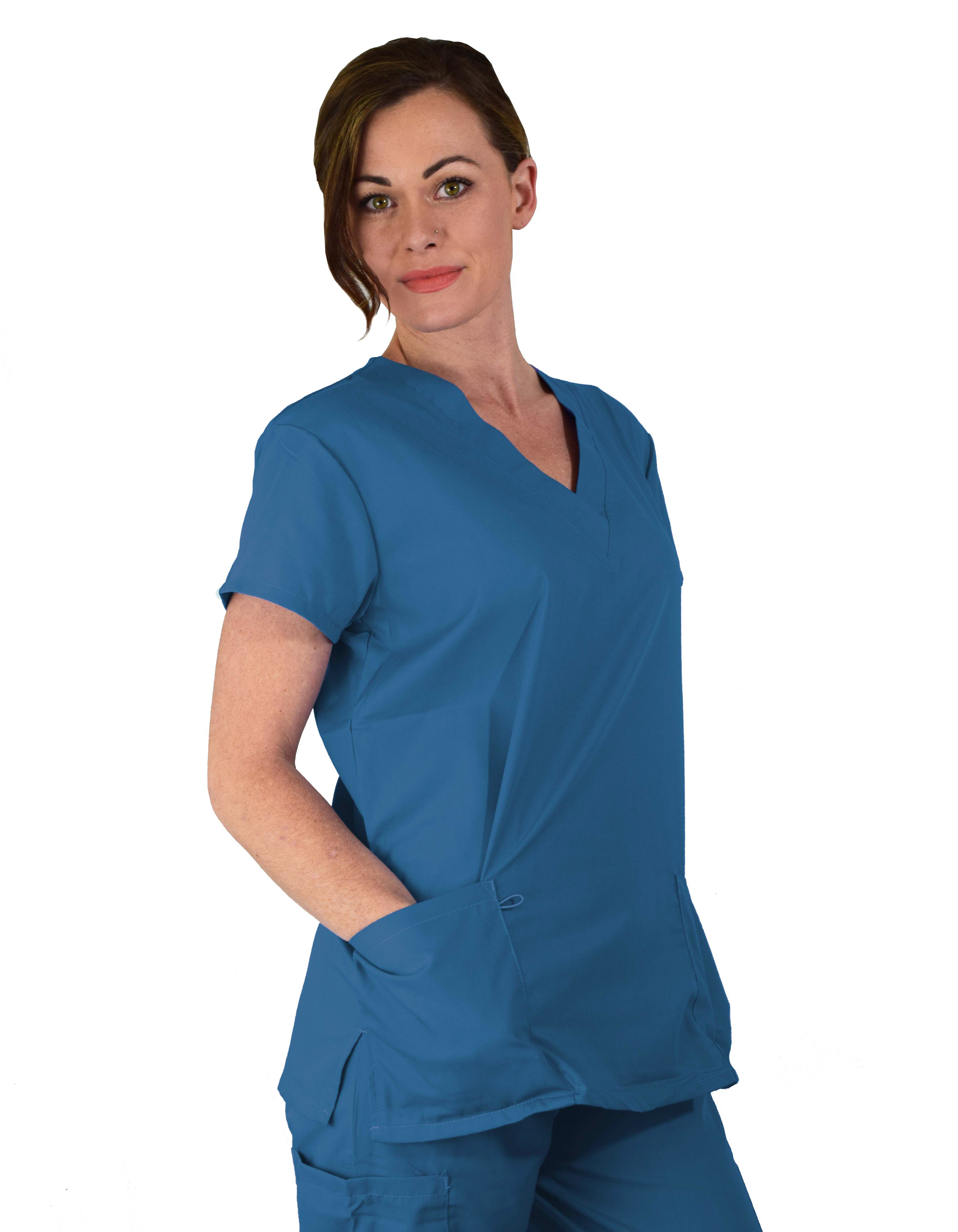 GT Originals Scrub Set Women's V-neck Top and Pant - Picture 18 of 50