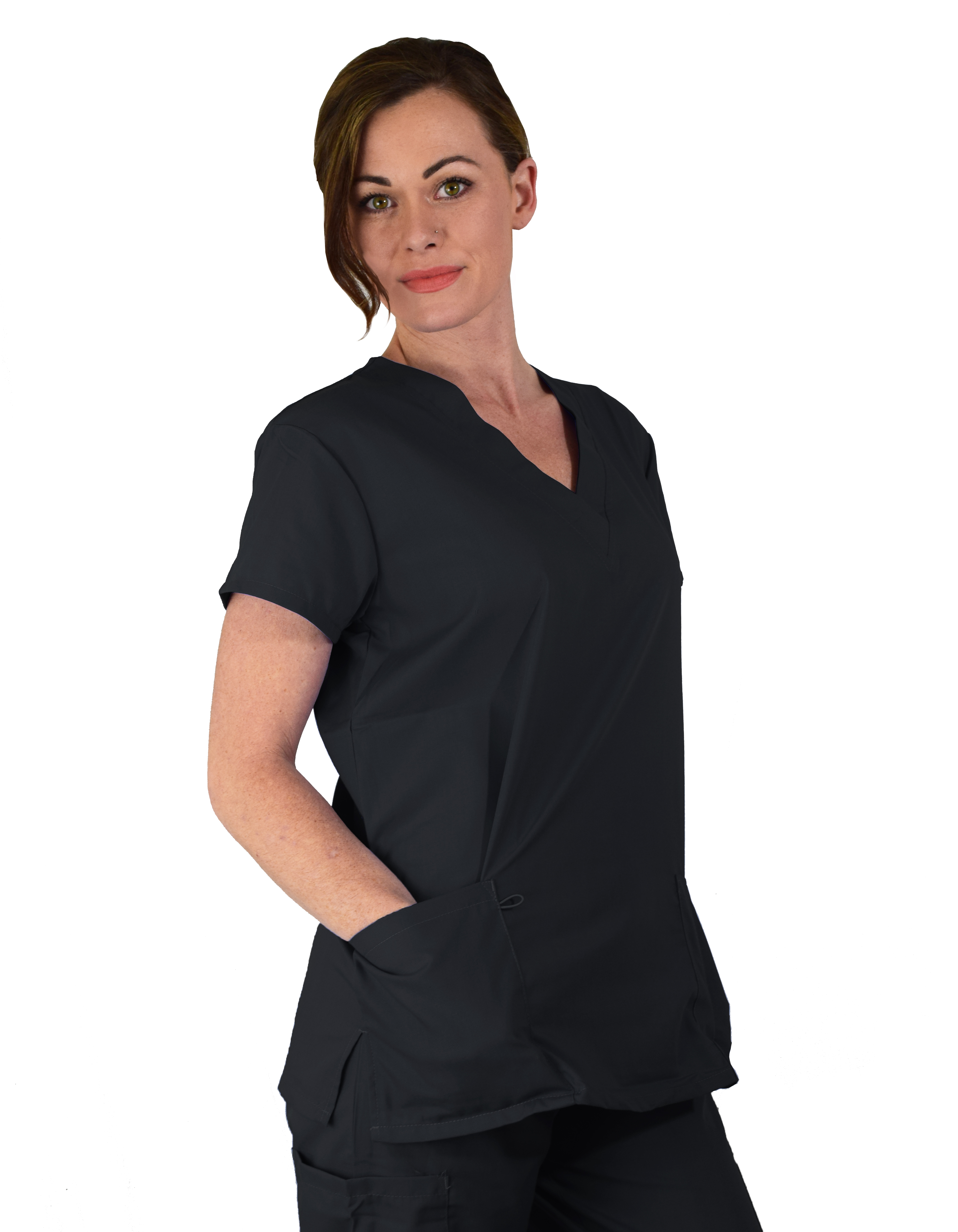 GT Originals Scrub Set Women's V-neck Top and Pant - Picture 10 of 50