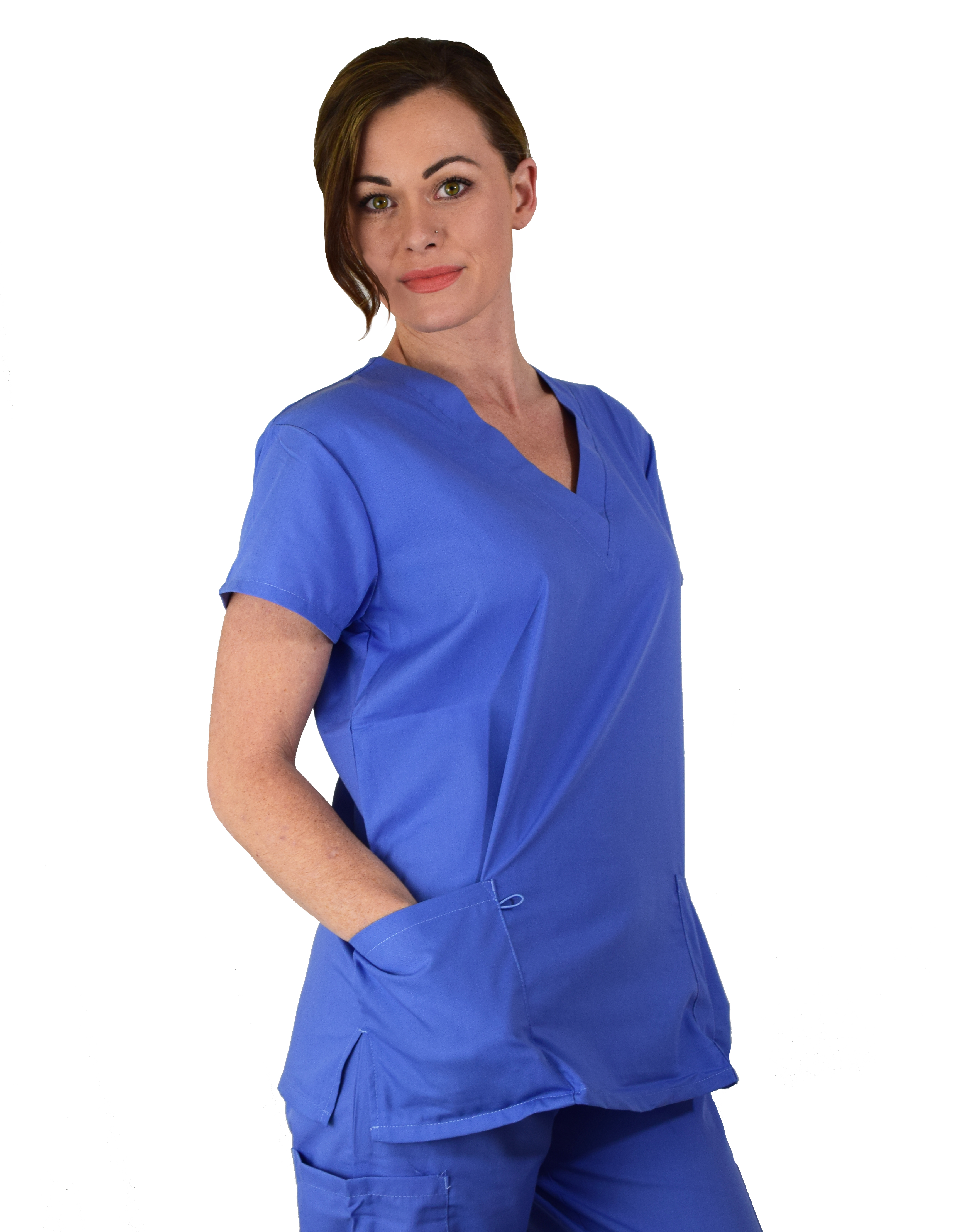 GT Originals Scrub Set Women's V-neck Top and Pant - Picture 24 of 50