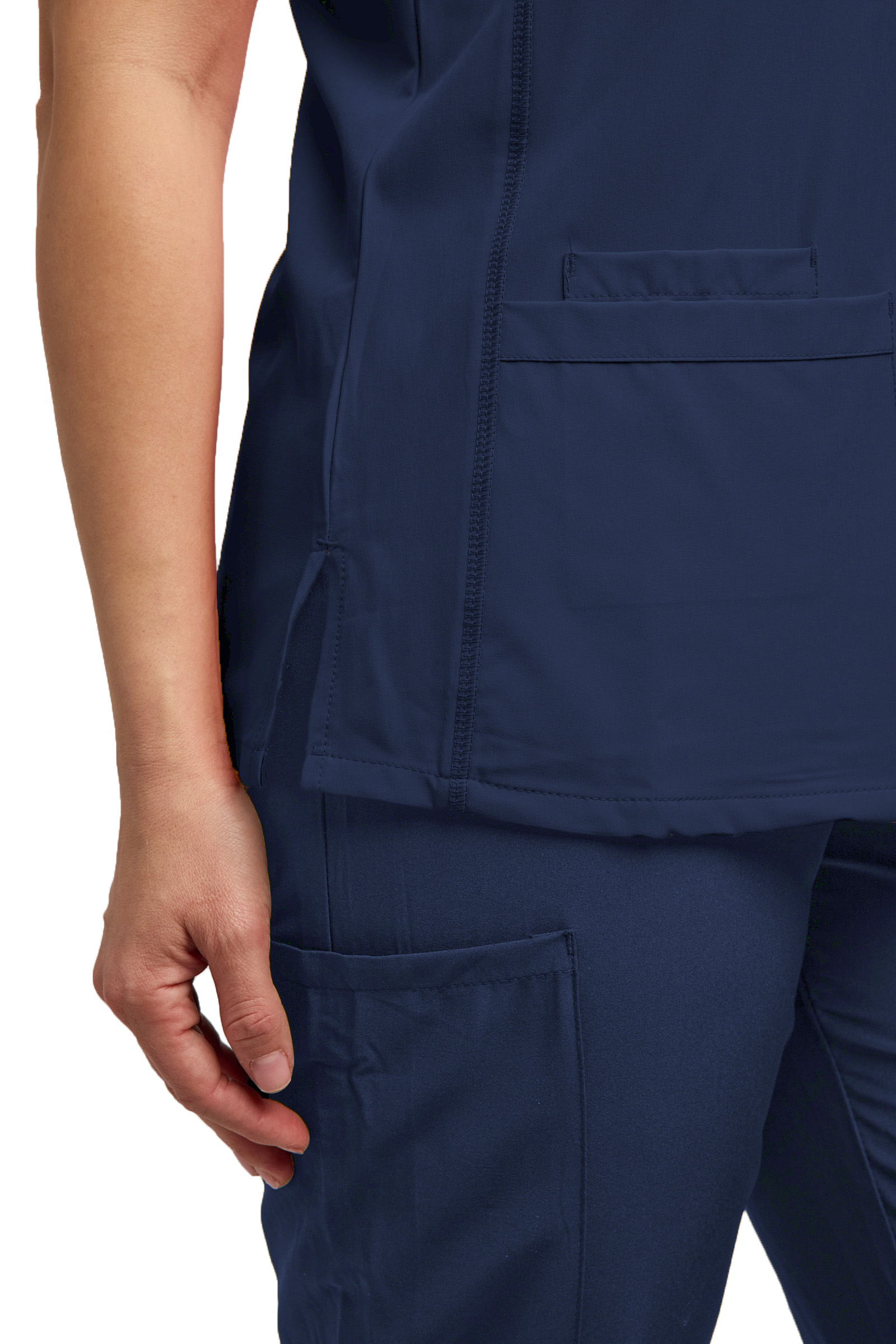 Womens 7 Pocket Scrub Set V-Neck Top and Jogger Pant Medical Nursing Uniform - Picture 12 of 37