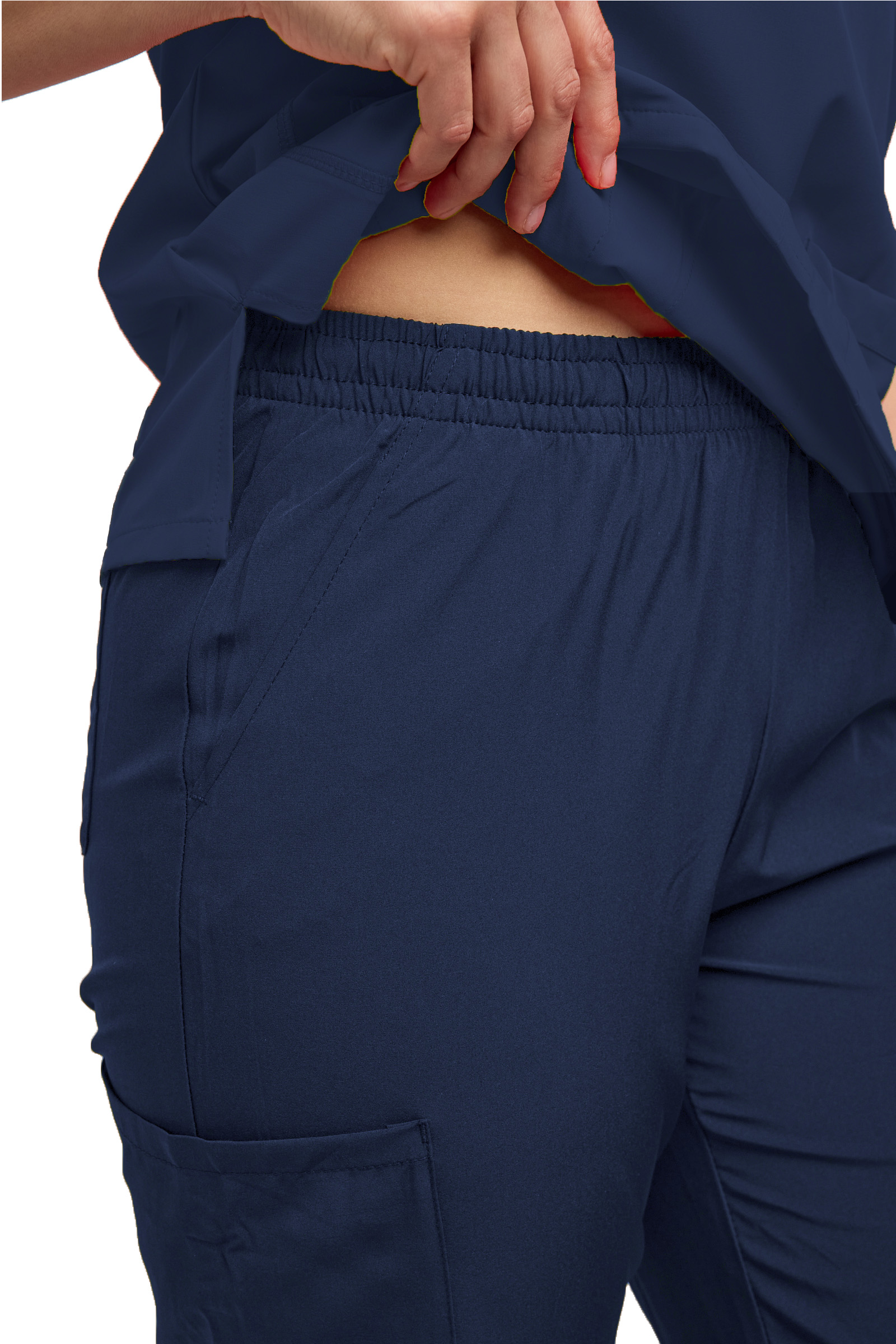 Womens 7 Pocket Scrub Set V-Neck Top and Jogger Pant Medical Nursing Uniform - Picture 13 of 37