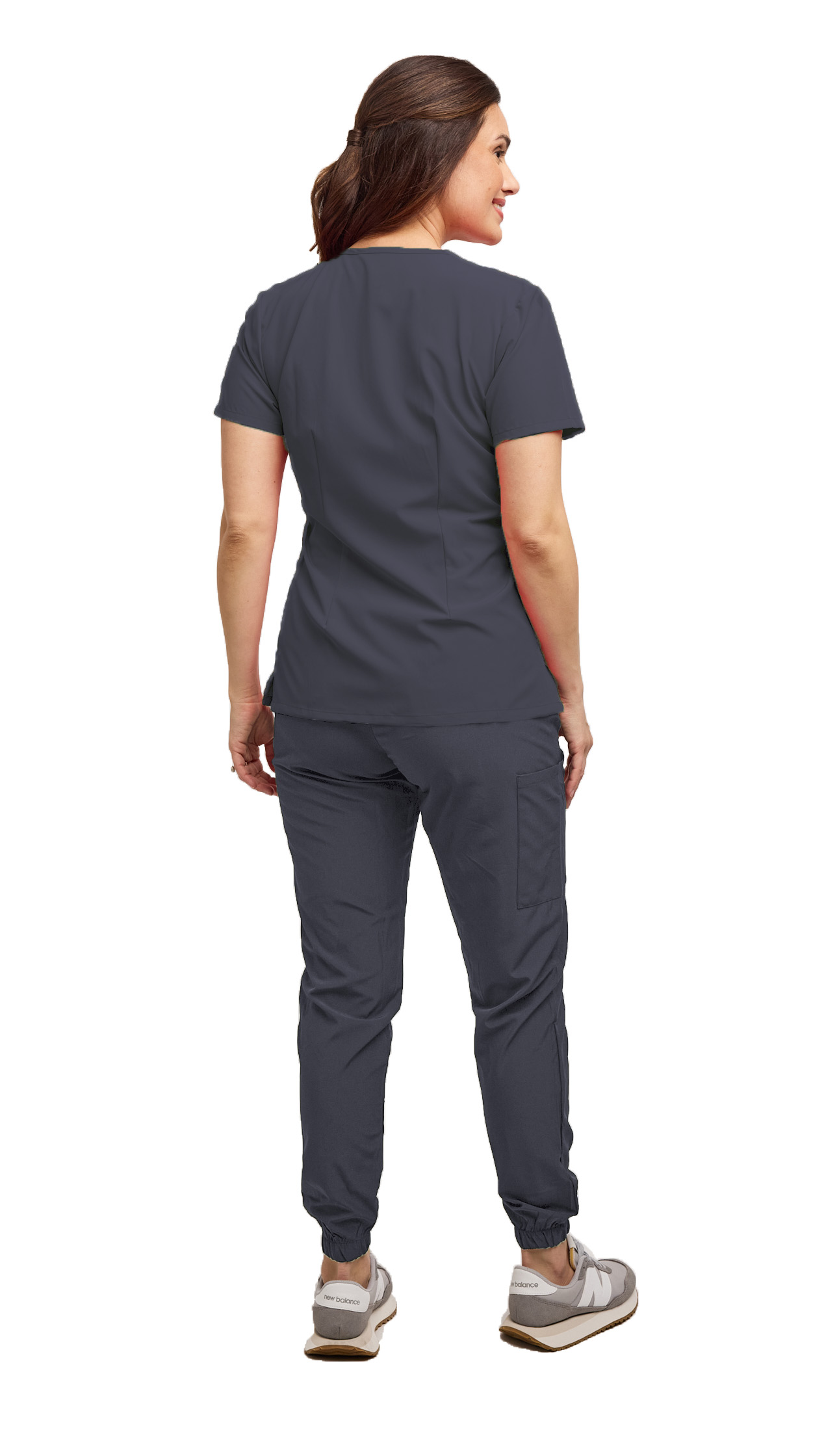 Womens 7 Pocket Scrub Set V-Neck Top and Jogger Pant Medical Nursing Uniform - Picture 22 of 37