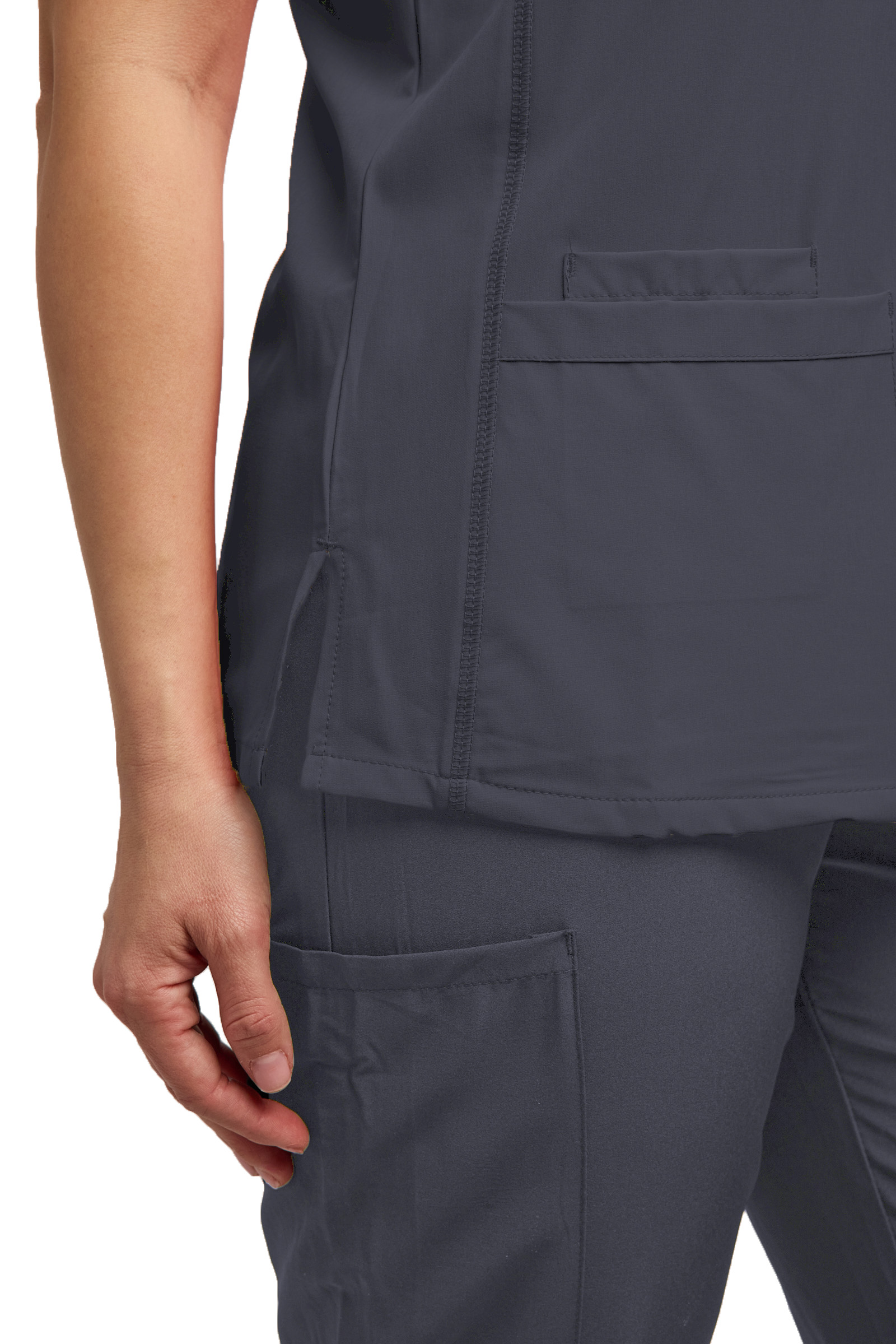 Womens 7 Pocket Scrub Set V-Neck Top and Jogger Pant Medical Nursing Uniform - Picture 24 of 37