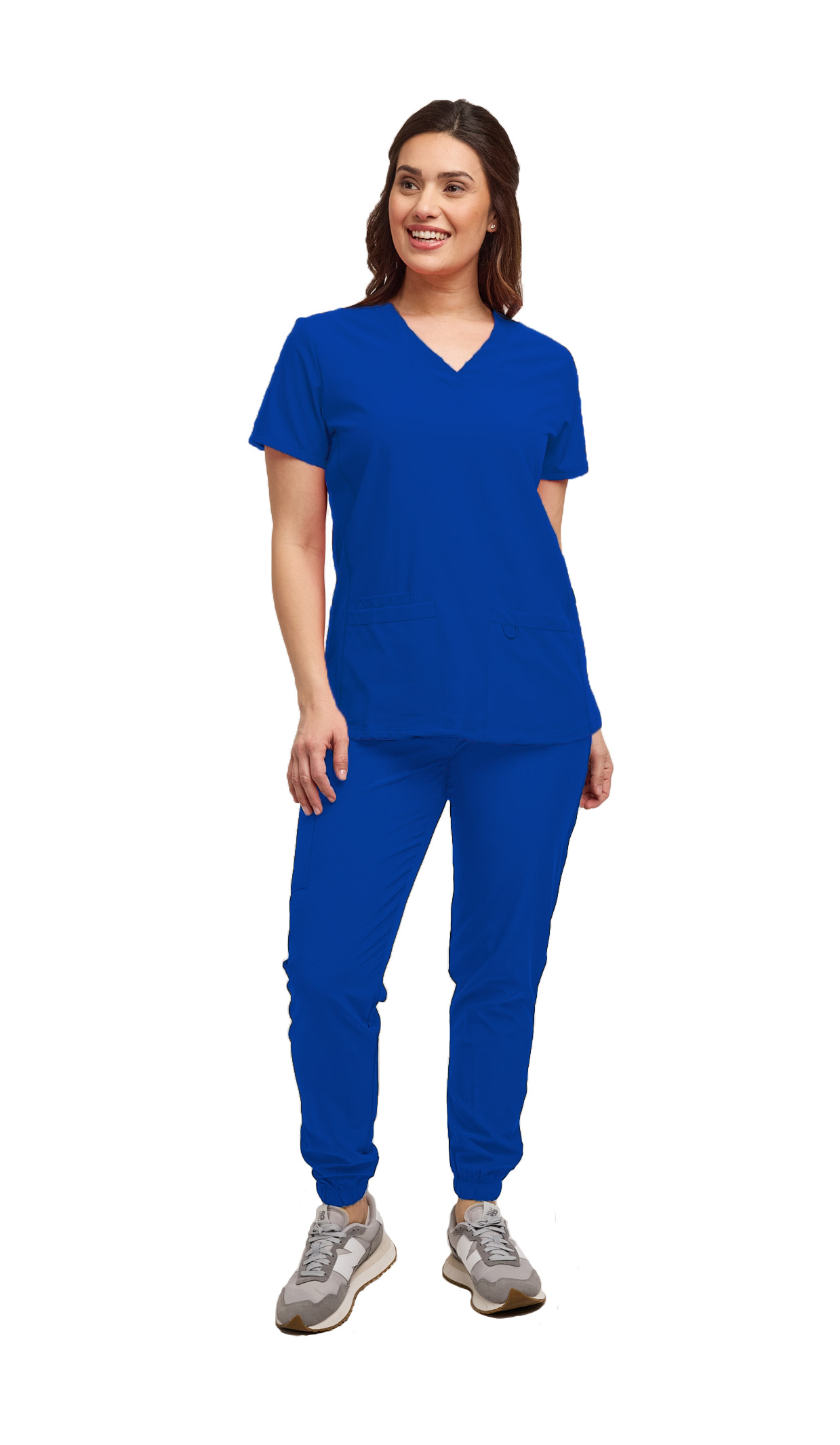 Womens 7 Pocket Scrub Set V-Neck Top and Jogger Pant Medical Nursing Uniform - Picture 26 of 37