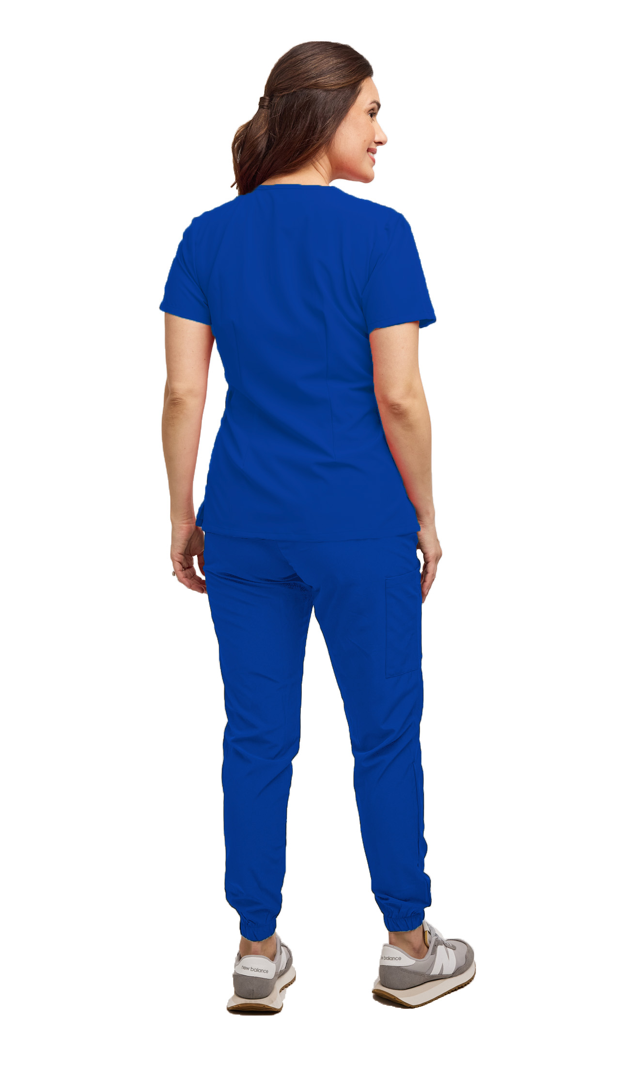 Womens 7 Pocket Scrub Set V-Neck Top and Jogger Pant Medical Nursing Uniform - Picture 28 of 37