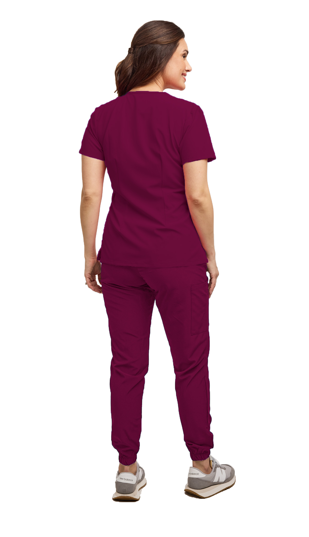 Womens 7 Pocket Scrub Set V-Neck Top and Jogger Pant Medical Nursing Uniform - Picture 34 of 37