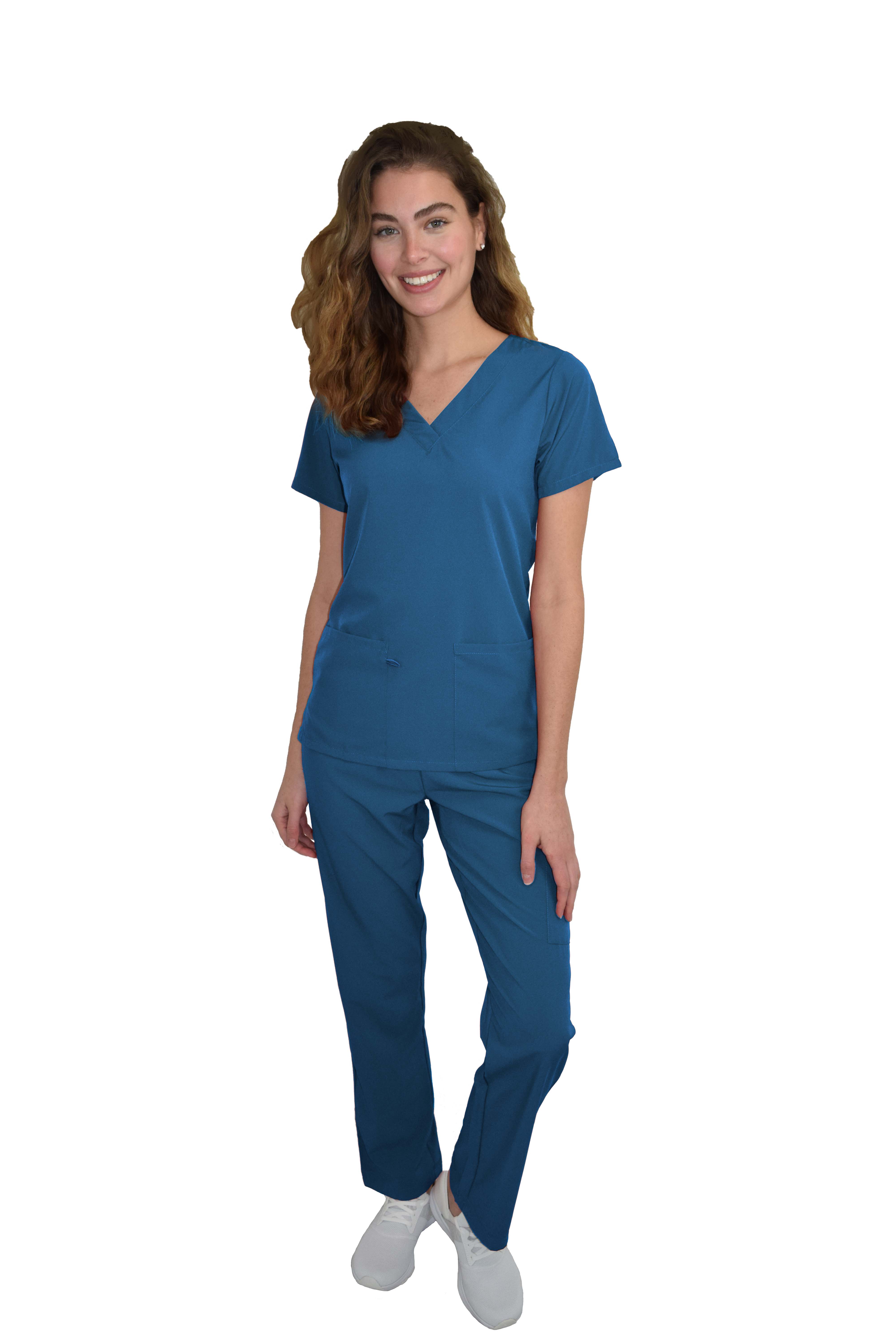 GT Performance/4FLEX Womens Scrub Set V-neck Top and Pant - Picture 15 of 146