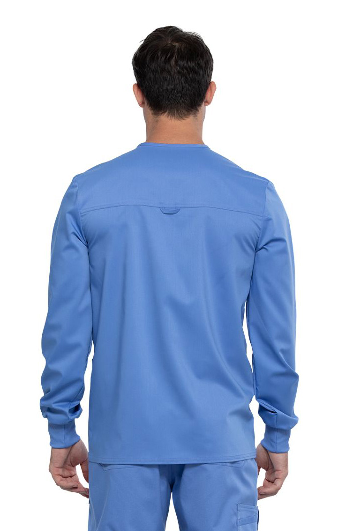 cherokee workwear revolution men's zip front warm up scrub jacket