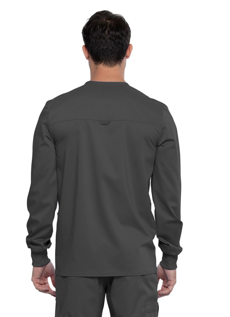 cherokee workwear revolution men's zip front warm up scrub jacket