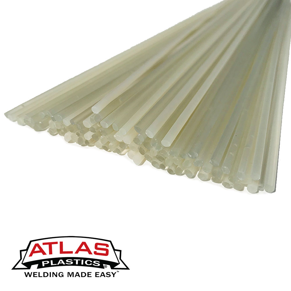 PVC Plastic Welding Repair Rods10ft, 10PK (12in x 3mm Translucent