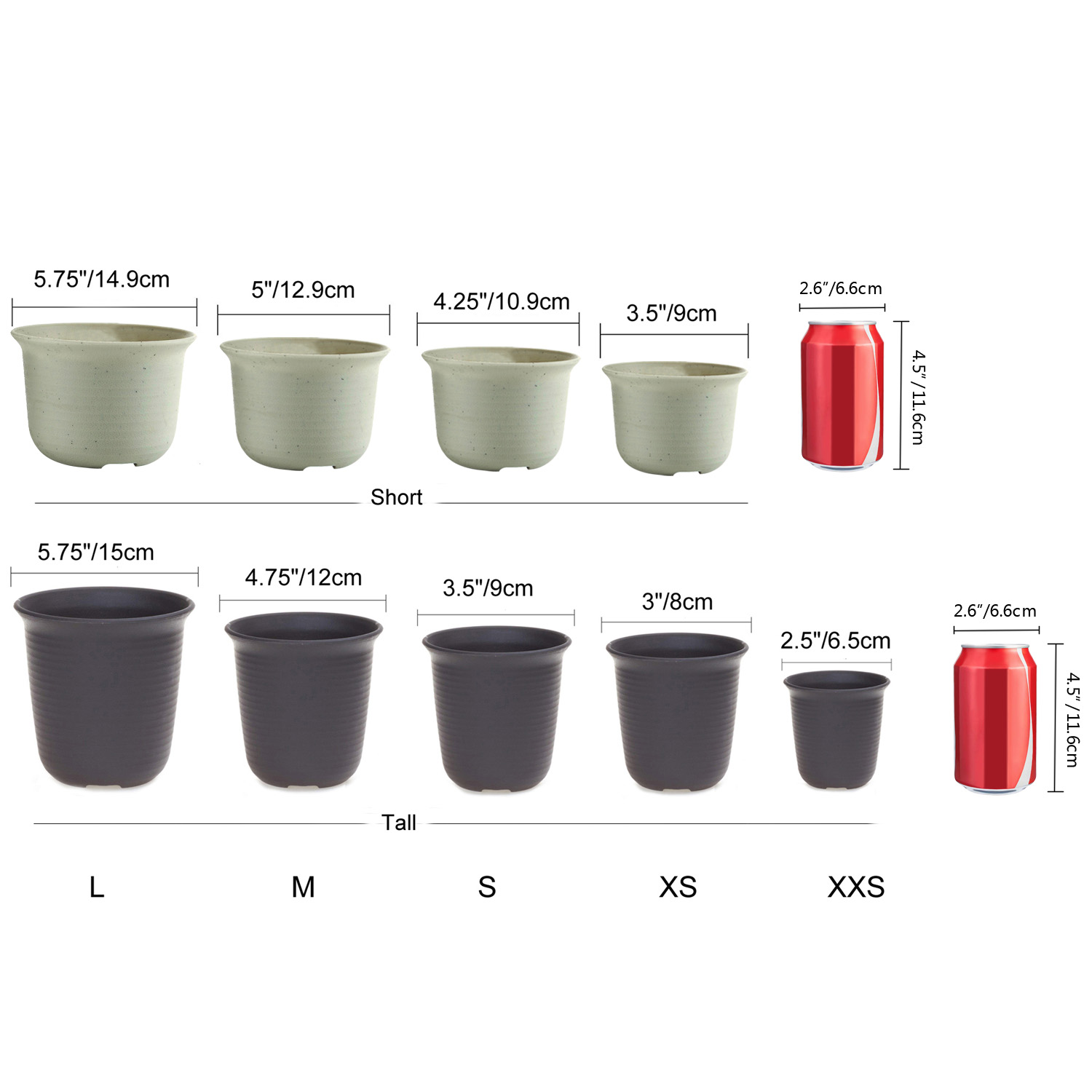 T4U 8/10 pcs Plastic Plant pots Nursery pots Flower pots plant