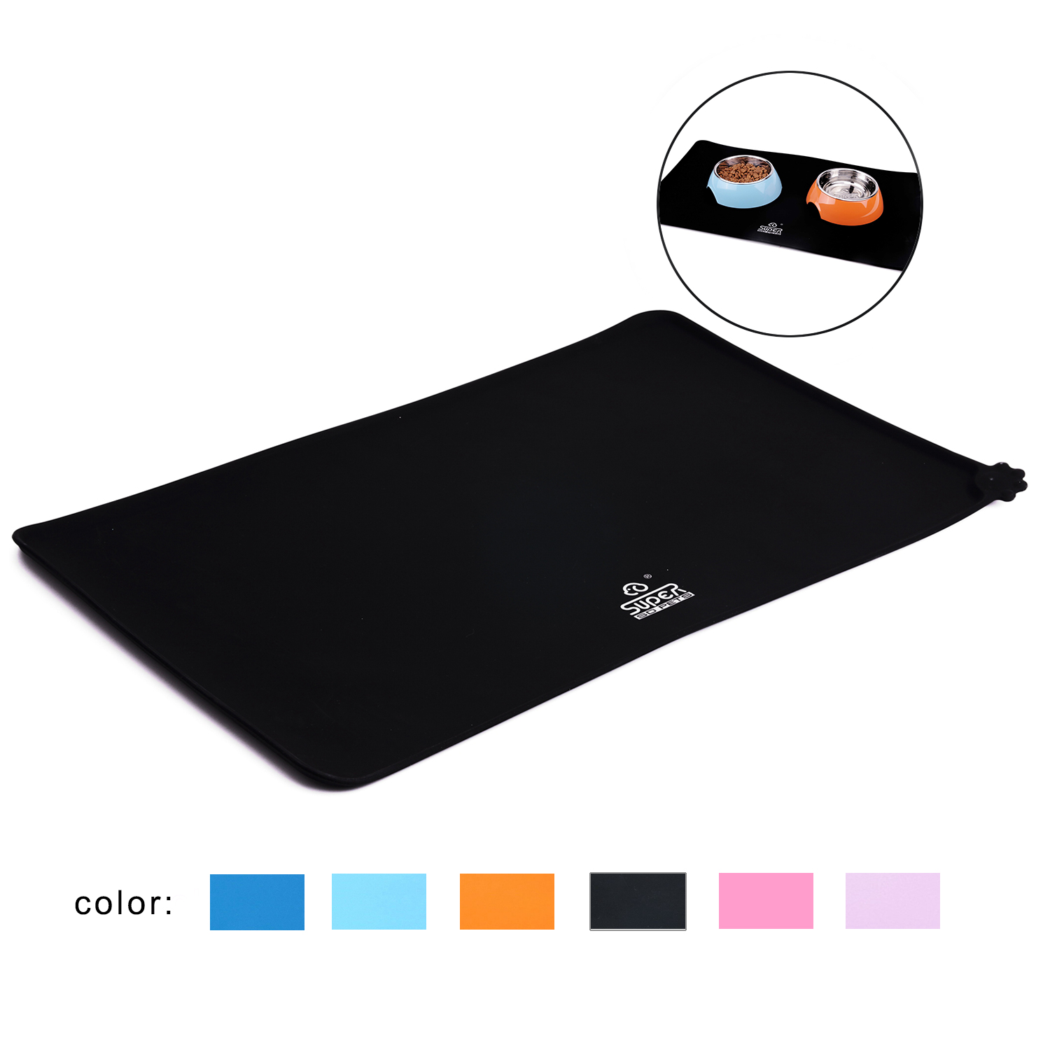 Dog Food Bowl Mat Silicone Dog Placemat Pet Feeding Mat for Food and Water eBay