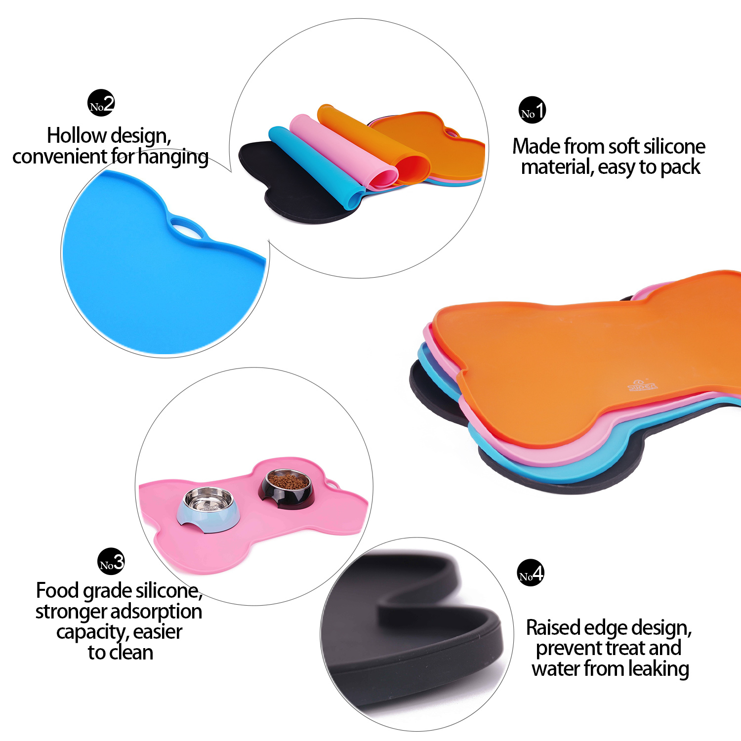 dog-food-bowl-mat-pet-feeding-mat-bone-shaped-non-skid-silicone-dish