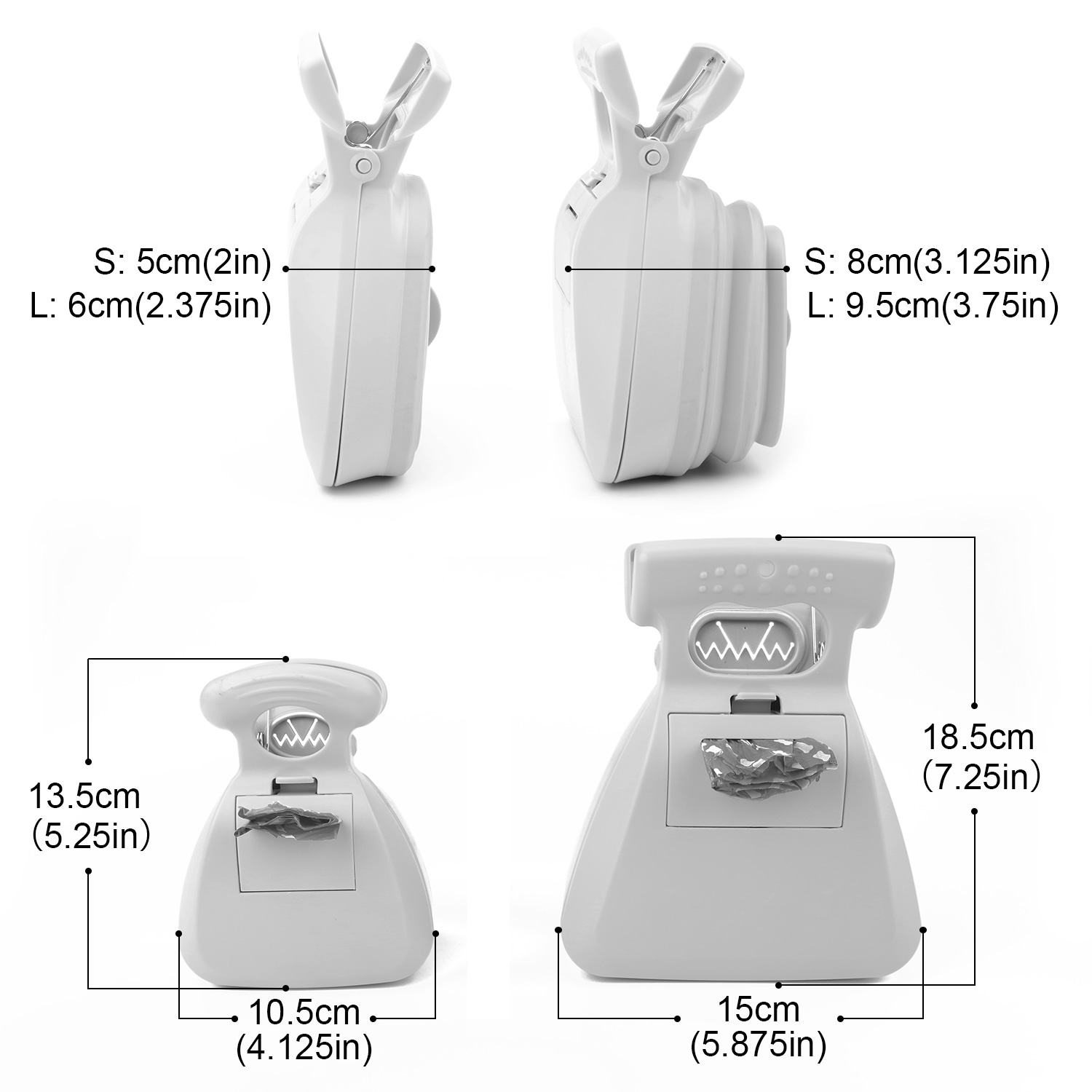 Portable Pooper Scooper Dog Poop Scoop Expandable Silicone , Waste Bag