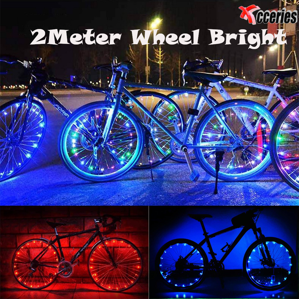 LED Bicycle Bike Wheel Light Auto Open/&Close Wheel Spoke Light String Colorful